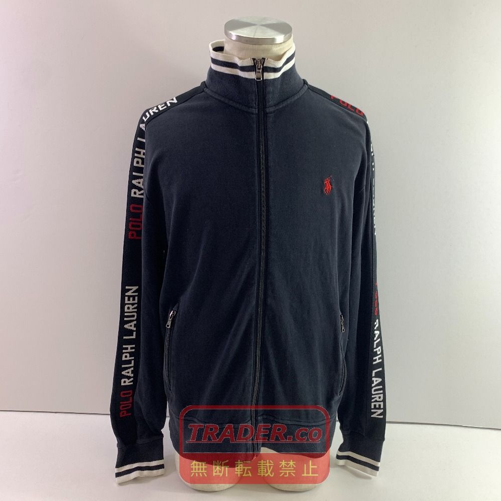 04w6748▽※【中古】POLO RALPH LAUREN ポロ・ラルフローレン IT03945310963 0212-345-69-69 長袖ジャージ スリランカ製 ブラック Mサイズ【八王子店】
