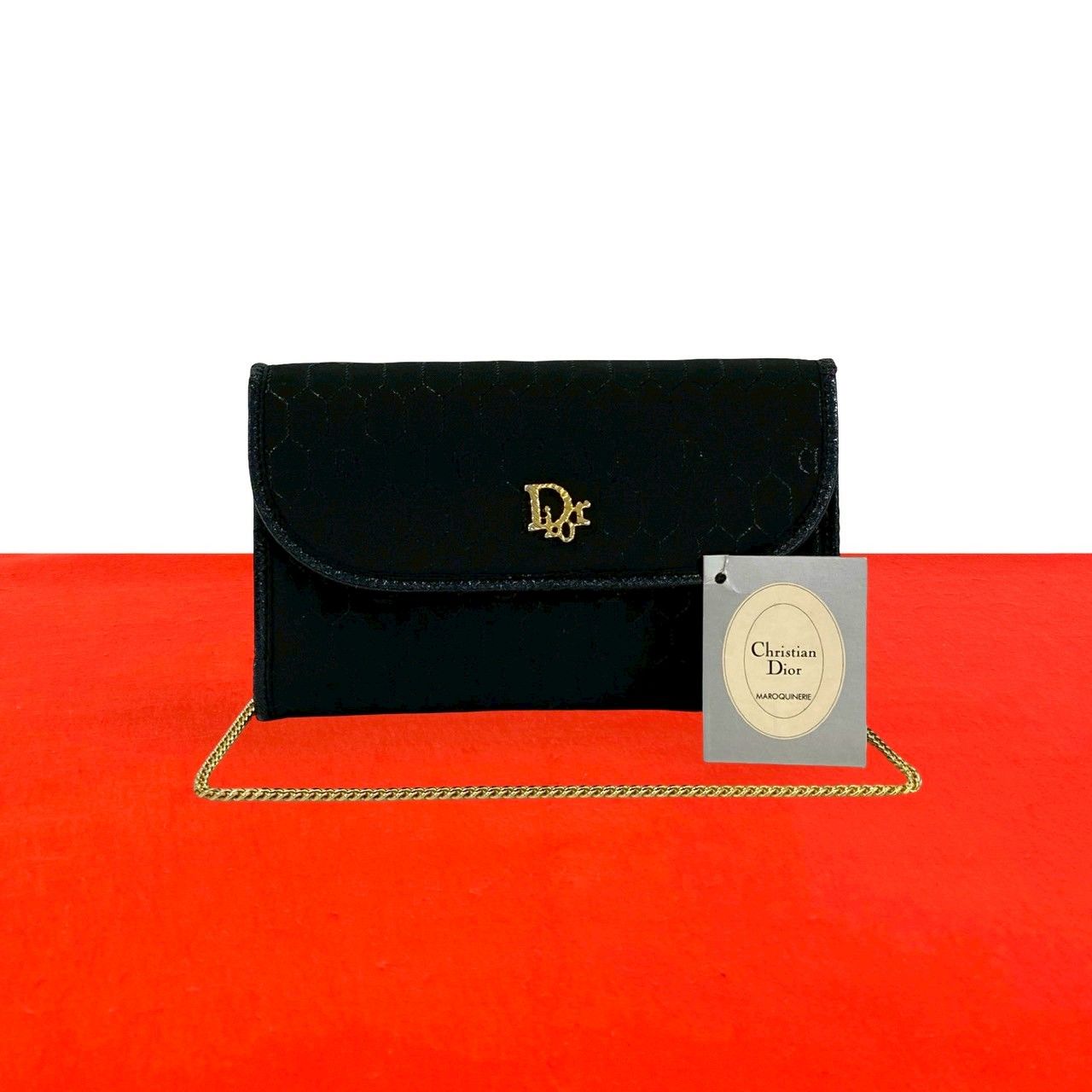 極 美品 Christian Dior ディオール ヴィンテージ ハニカム 柄 ロゴ
