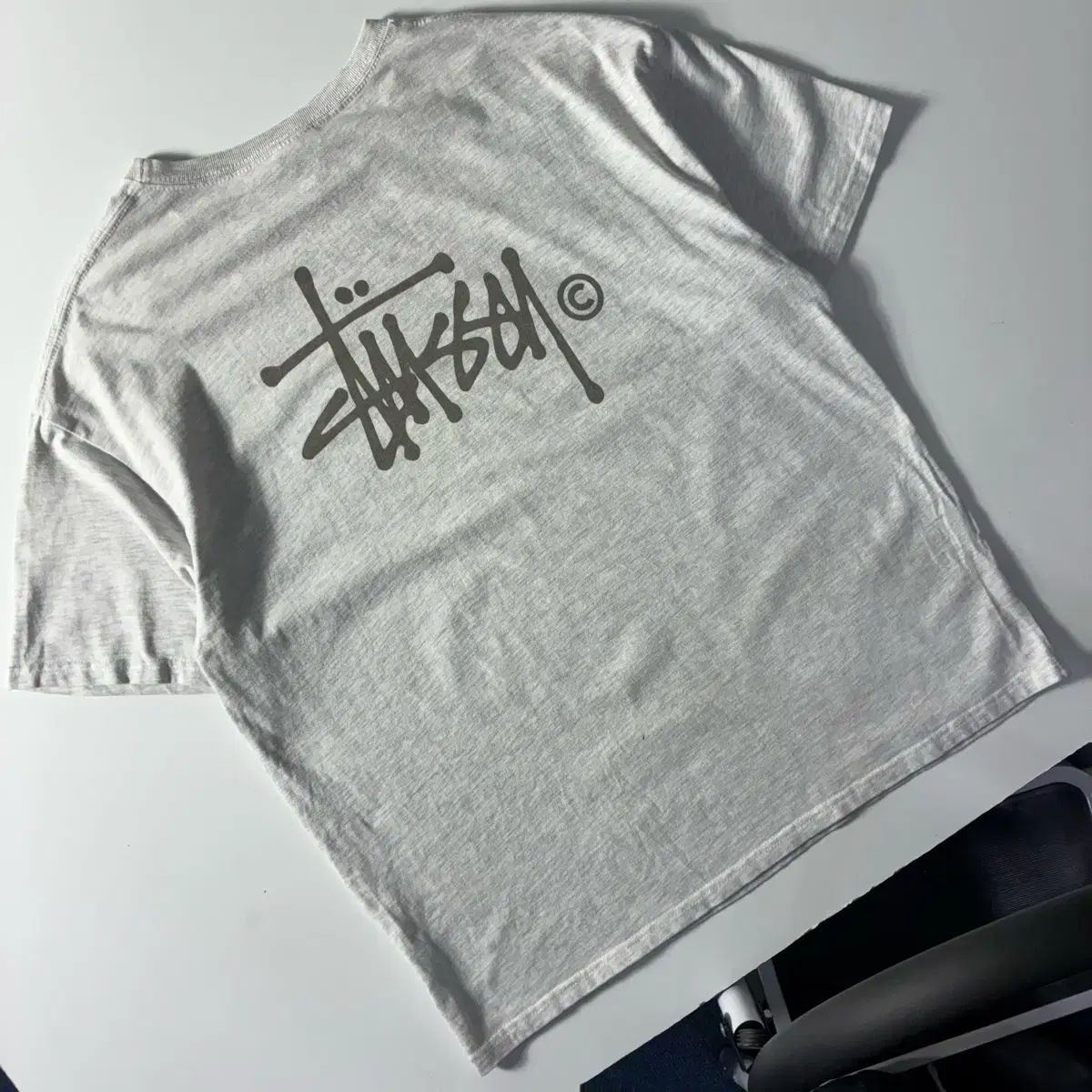 STUSSY スチューシー ベーシック ピグメント ロングスリーブ グレー Tシャツ