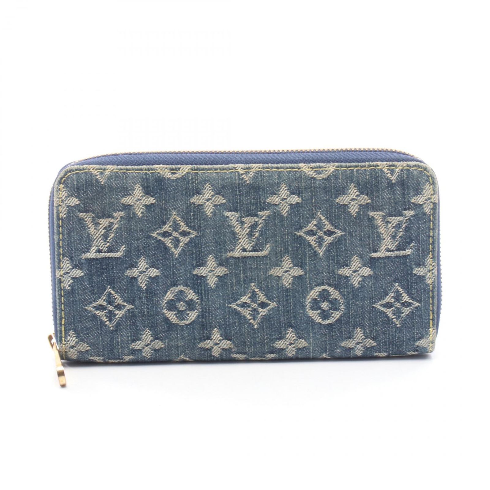 ルイ・ヴィトン LOUIS VUITTON ラウンド長財布 ジッピーウォレット モノグラムデニム M95341 ブルー デニム ジッピー・ウォレット ユニセックス Used B