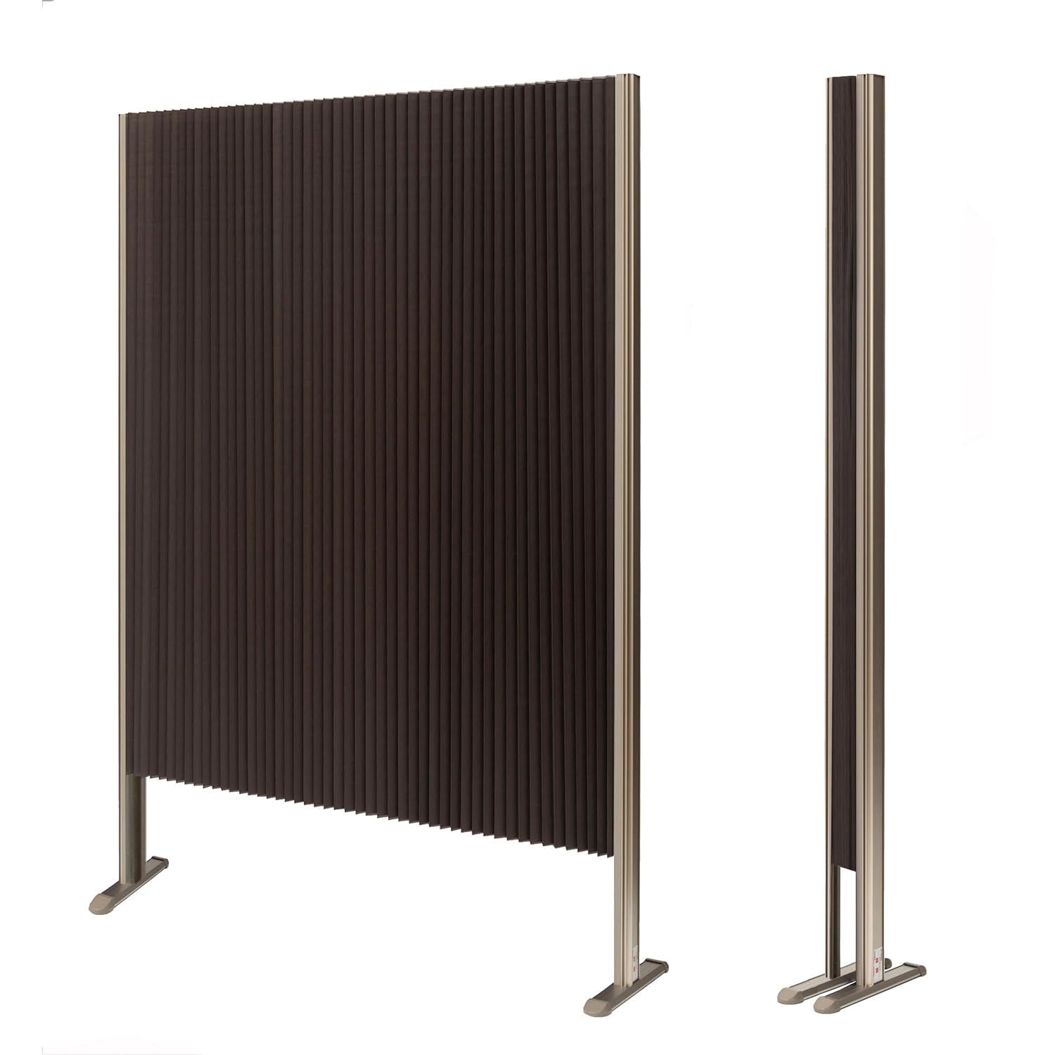 新品 フルネス(Fullness) プリーツパーテーション プリティア ショート丈 ブラウン 幅135×高さ160cm L7093