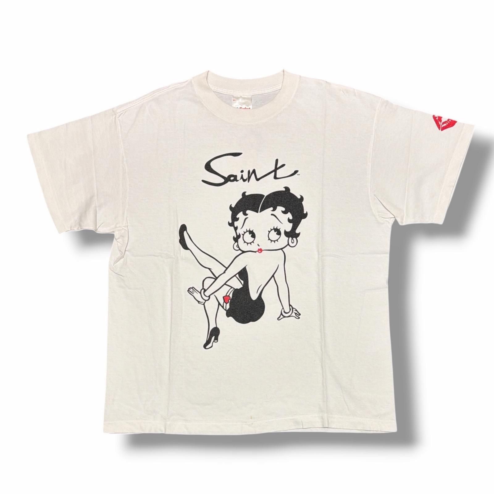 SAINT MICHAEL × Betty Boop 25SS BTY_SS TEE 半袖Tシャツ カットソー セントマイケル × ベティブープ SM-HR1-0000-C40 ホワイト M （15227M）