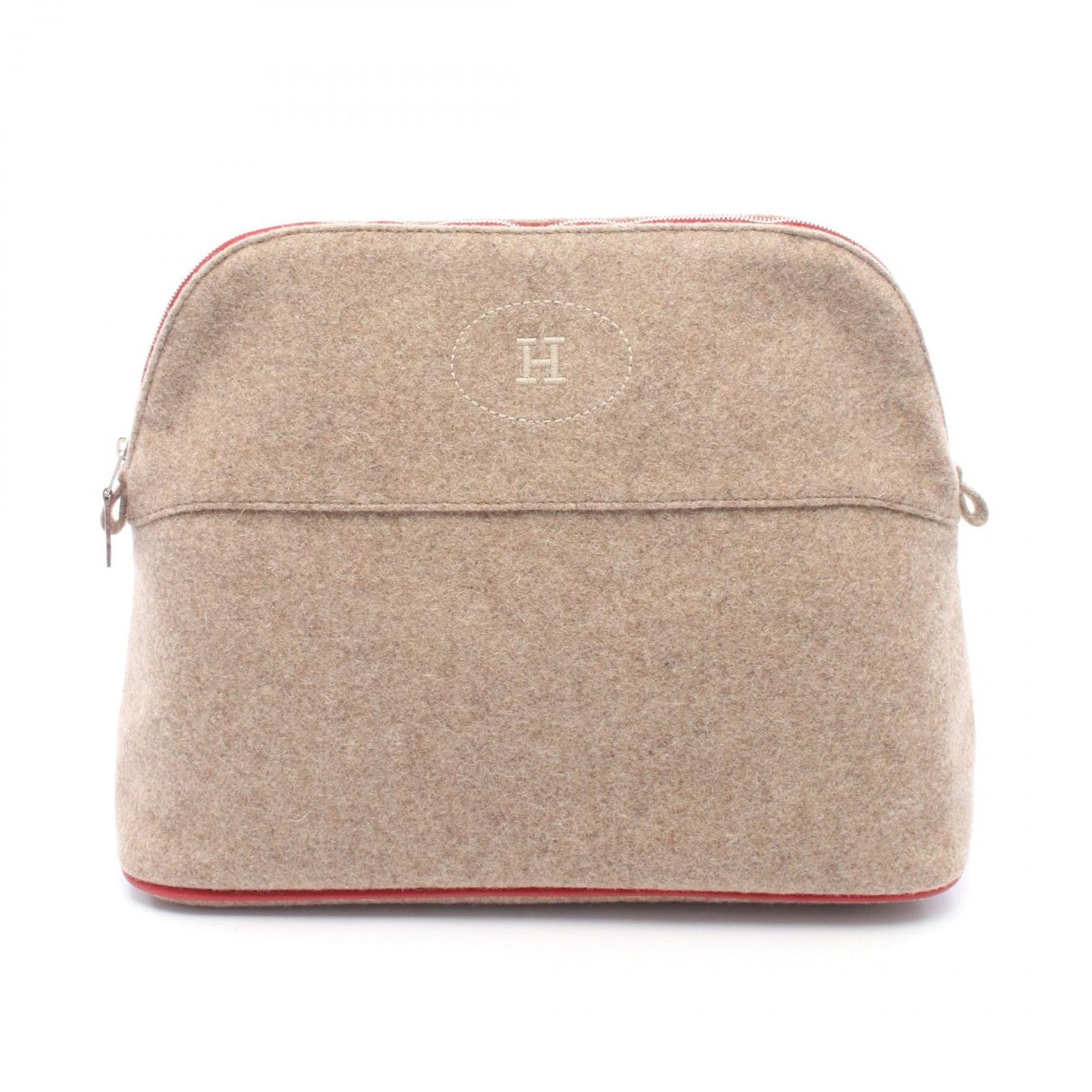 エルメス HERMES ポーチ ボリードポーチ30 ベージュ レザー ボリードポーチ30 レディース Used B