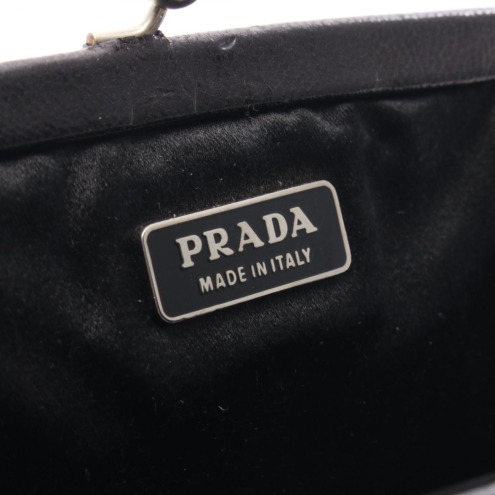 プラダ PRADA ショルダーバッグ トライアングルロゴ がま口 ピンク 