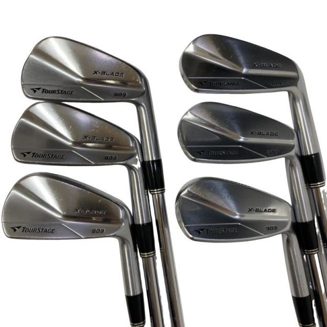 【中古】 ブリヂストン TOURSTAGE X-BLADE 909 6S アイアンセット IR 純正特注シャフト (フレックスS) メンズ 男性用 右利き 右用 Cランク ゴルフクラブ