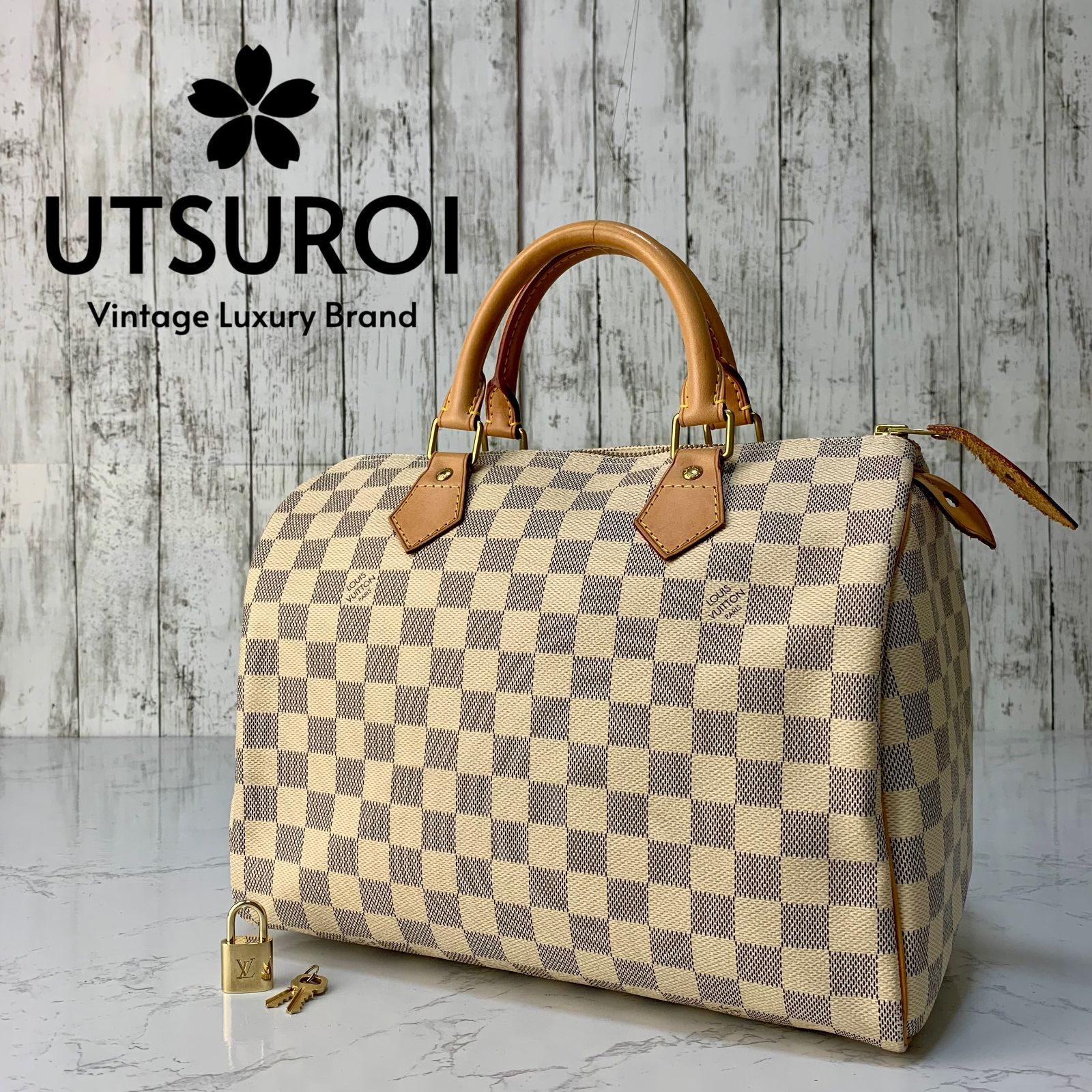 LOUIS VUITTON スピーディ 30 ダミエ アズール ハンドバッグ ミニボストン N41533 【状態ランク:SS】