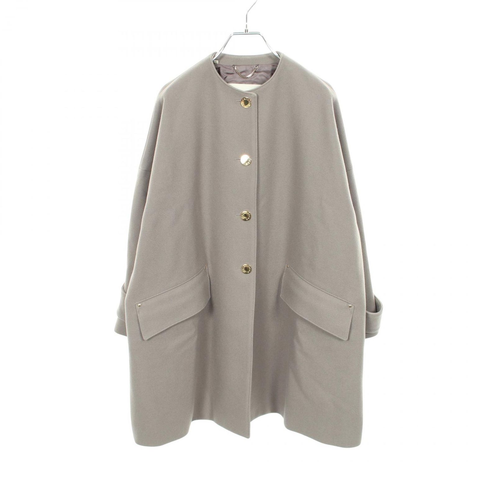 マッキントッシュ Mackintosh NEW HUMBIE NO COLLAR グレー ウール コート レディース Used B