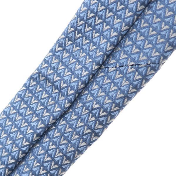 LOUIS VUITTON 青 ダイヤモンドパターン ネクタイ 美品 LOUIS VUITTON
