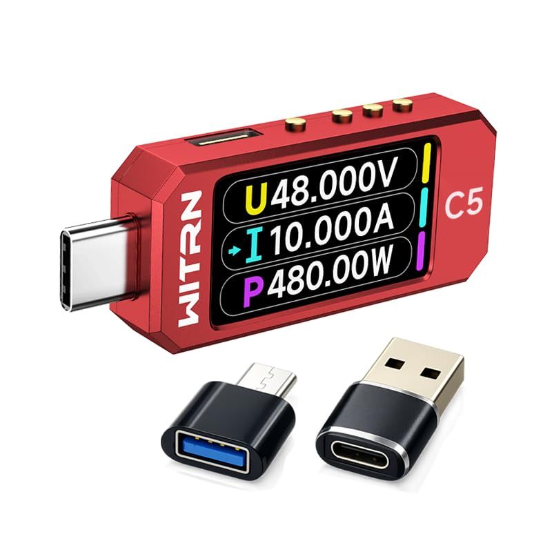 USB パワーメーター PD 3.1 Type-c テスター デジタルマルチメーター 電流テスター 電圧検出器 DC 48V 6A PD 2.0/3.0 3.1QC 2.0/3.0/4.0 pps トリガー (C4(48V))t