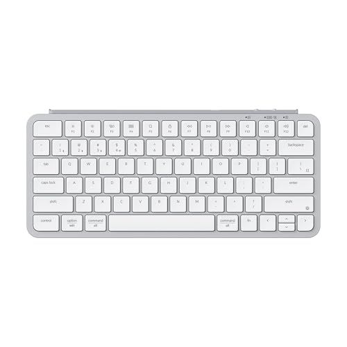 【国内正規品】Keychron B1 Pro ウルトラスリム ワイヤレスキーボード、ZMKカスタマイズ、シザースイッチ、2.4 GHz/Bluetooth 5.2/有線接続、ロングバッテリーライフ、Mac Windows Linux対応 (シルバー, USレt