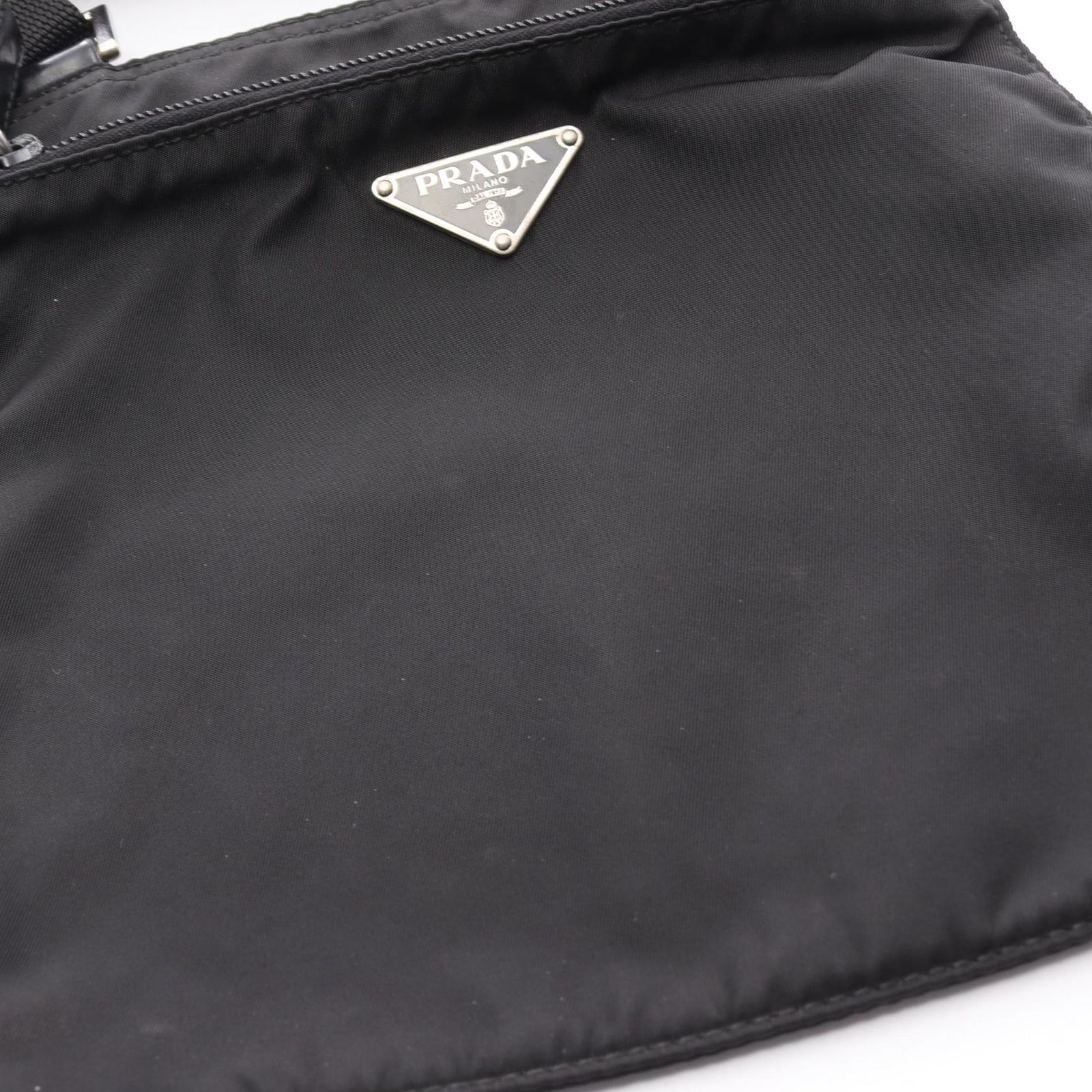 プラダ PRADA ショルダーバッグ ブラック ナイロン レザー 