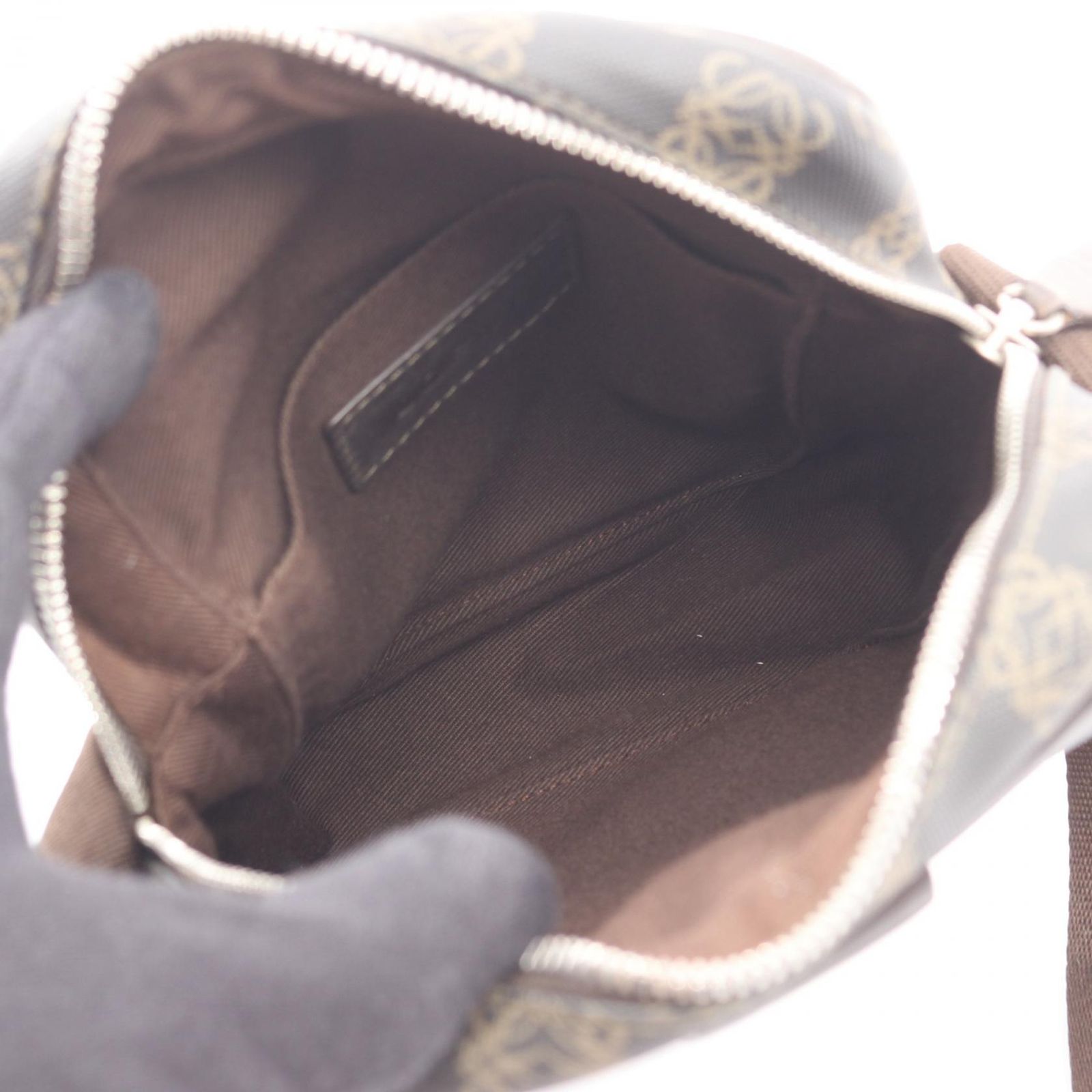 ロエベ LOEWE ショルダーバッグ リピートアナグラム ダークブラウン
