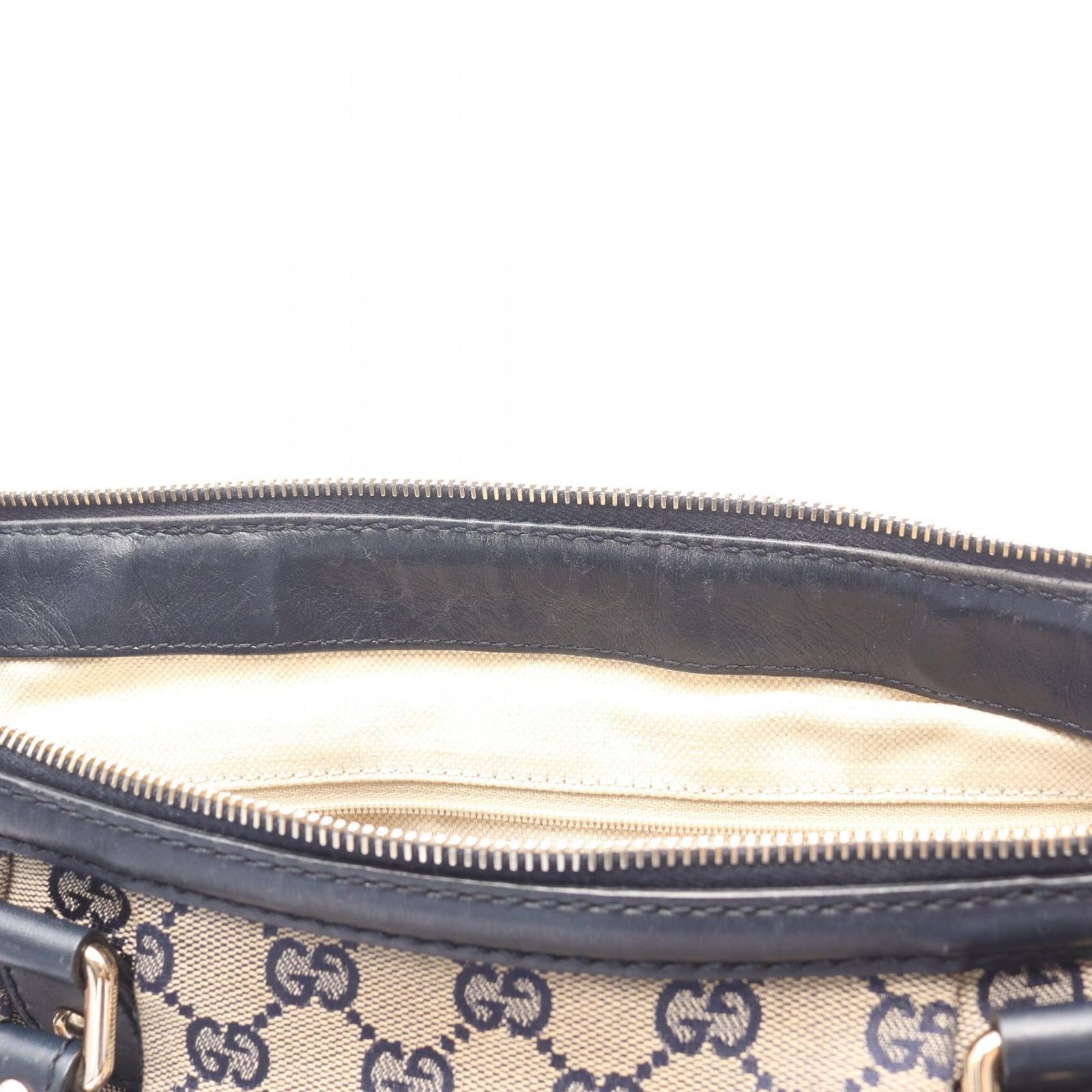 グッチ GUCCI ハンドバッグ スーキー GGキャンバス 2WAY 247902 ベージュ/ネイビー キャンバス レザー スーキー 2wayショルダー レディース Used B