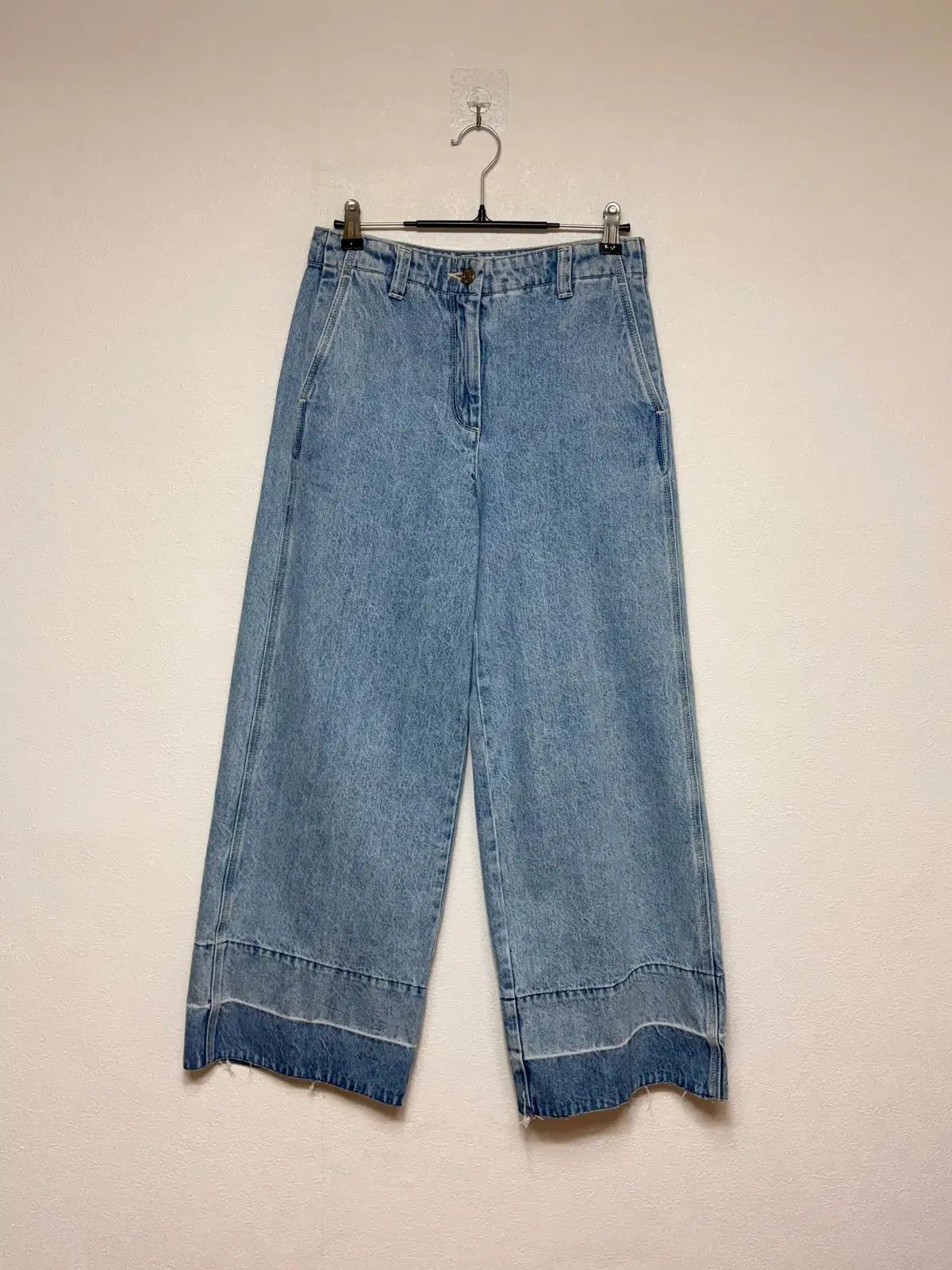 ハンサム the CASHMERE ワイド デニムパンツ