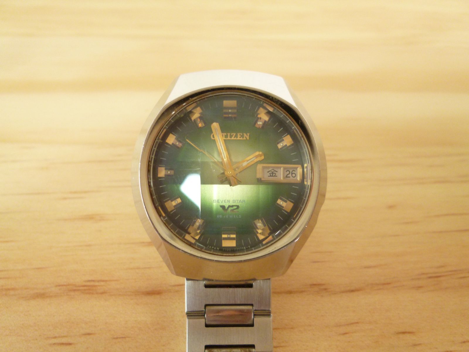 【稼働品】CITIZEN SEVEN STAR V2 手巻き時計　70s
