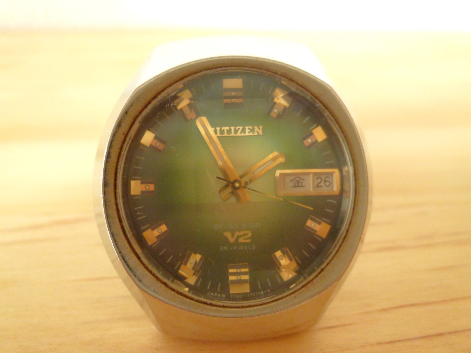 【稼働品】CITIZEN SEVEN STAR V2 手巻き時計　70s