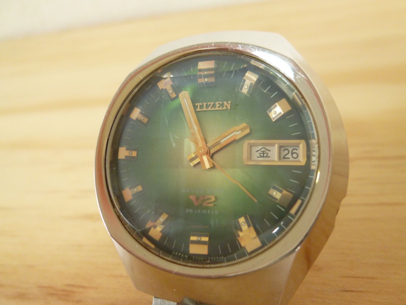 【稼働品】CITIZEN SEVEN STAR V2 手巻き時計　70s