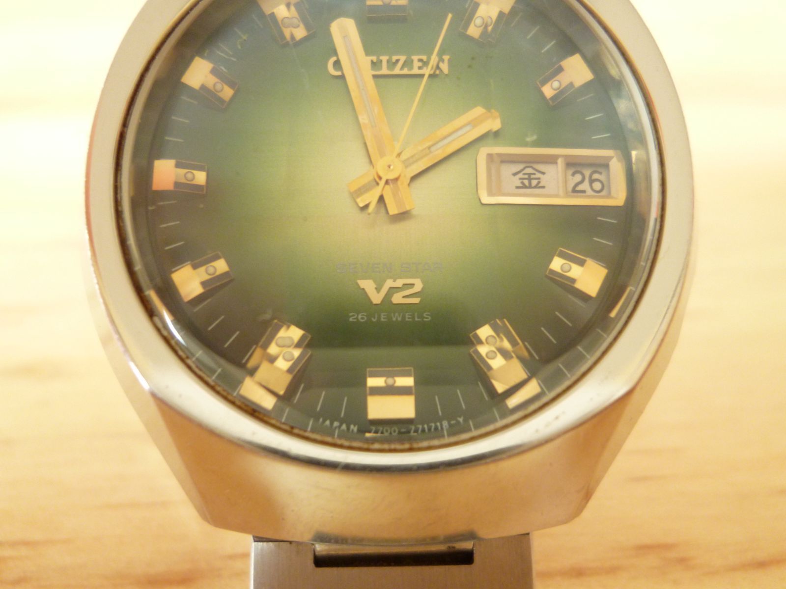 【稼働品】CITIZEN SEVEN STAR V2 手巻き時計　70s