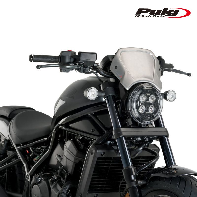 Puig 20822P ALUMINIUM FRONTAL PLATE [SILVER] HONDA CMX 1100 REBEL (21-26) プーチ フロントパネル ゼッケンプレート