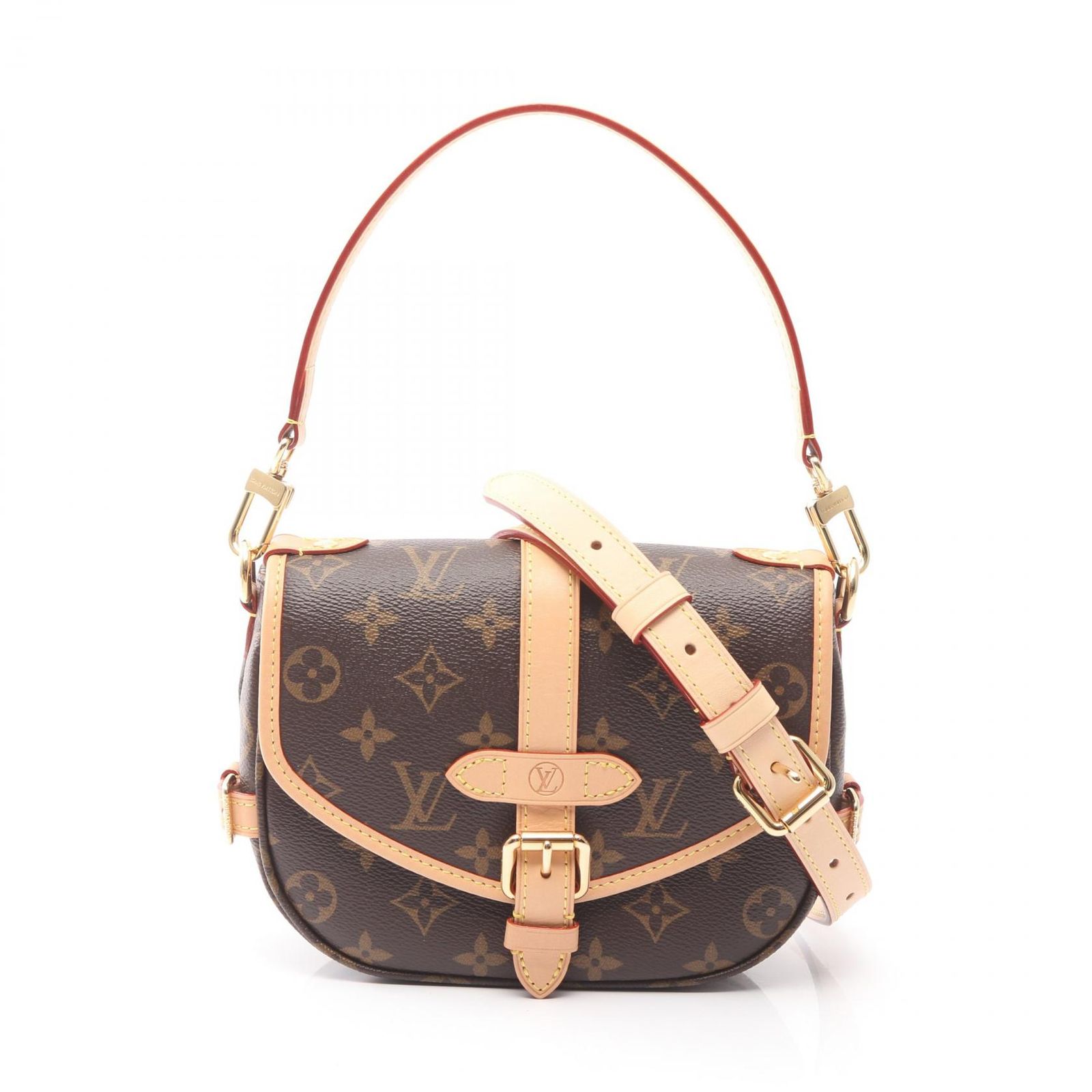 ルイ・ヴィトン LOUIS VUITTON ハンドバッグ ソミュールBB 2WAY M46740 PVCコーティングキャンバス レザー ソミュールBB レディース Used A