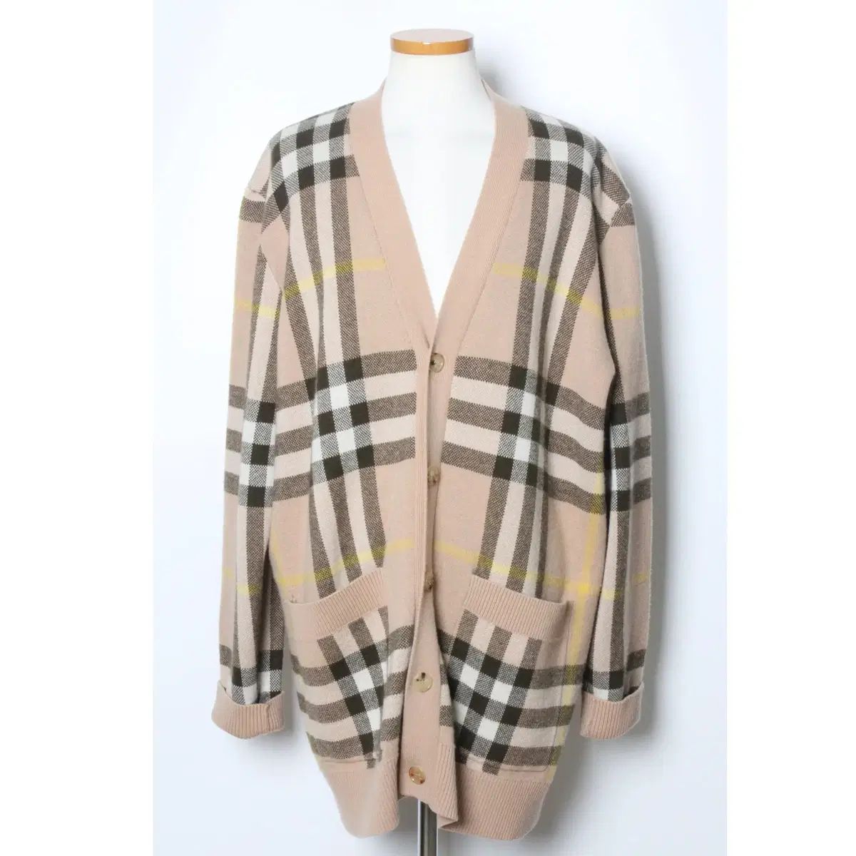 バーバリー チェック ウール カシミア カーディガン XXL(110)