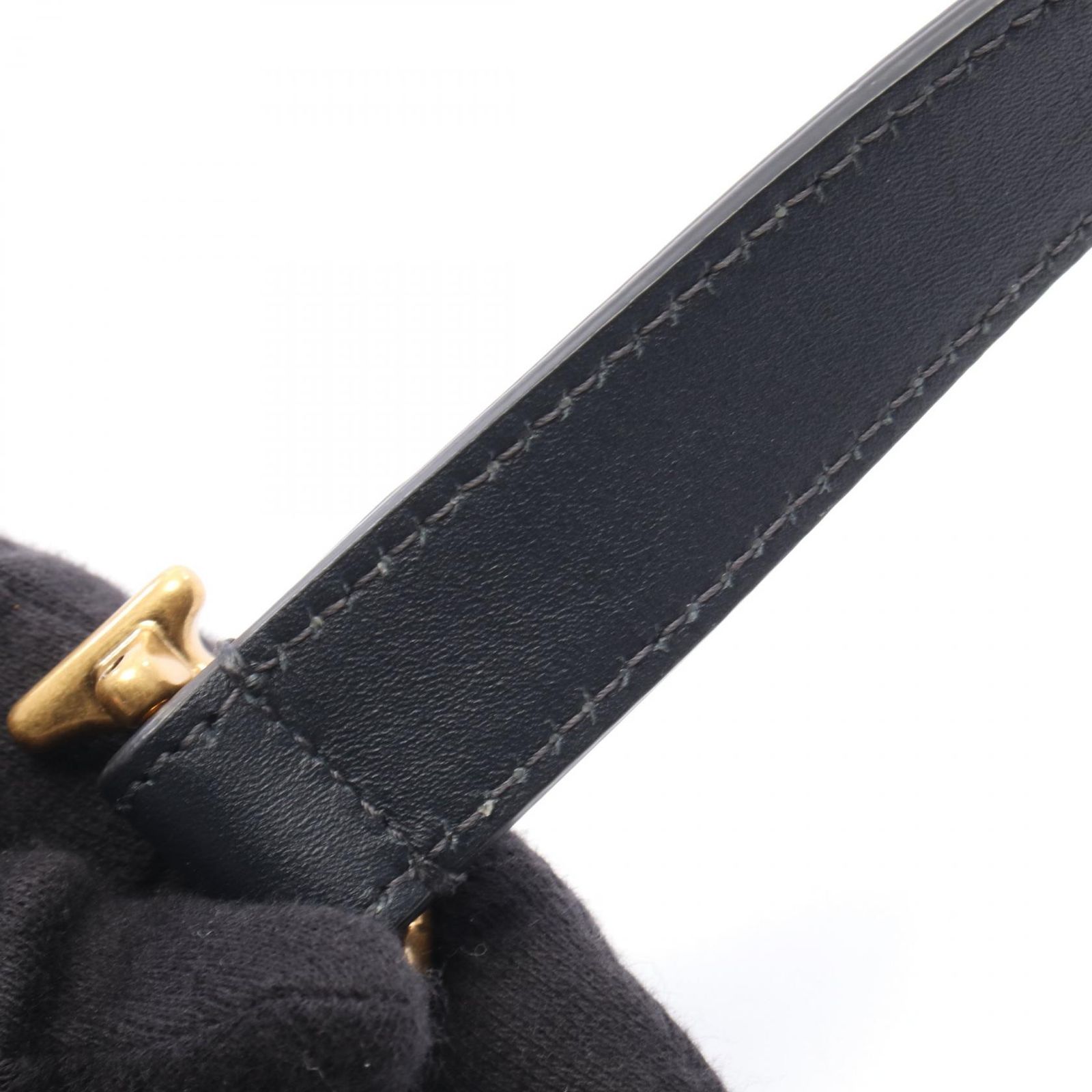 ディオール Dior ハンドバッグ SADDLE サドル オブリーク M0446CTZQ-M928 ネイビー キャンバス レザー オブリーク サドルバッグ レディース Used A
