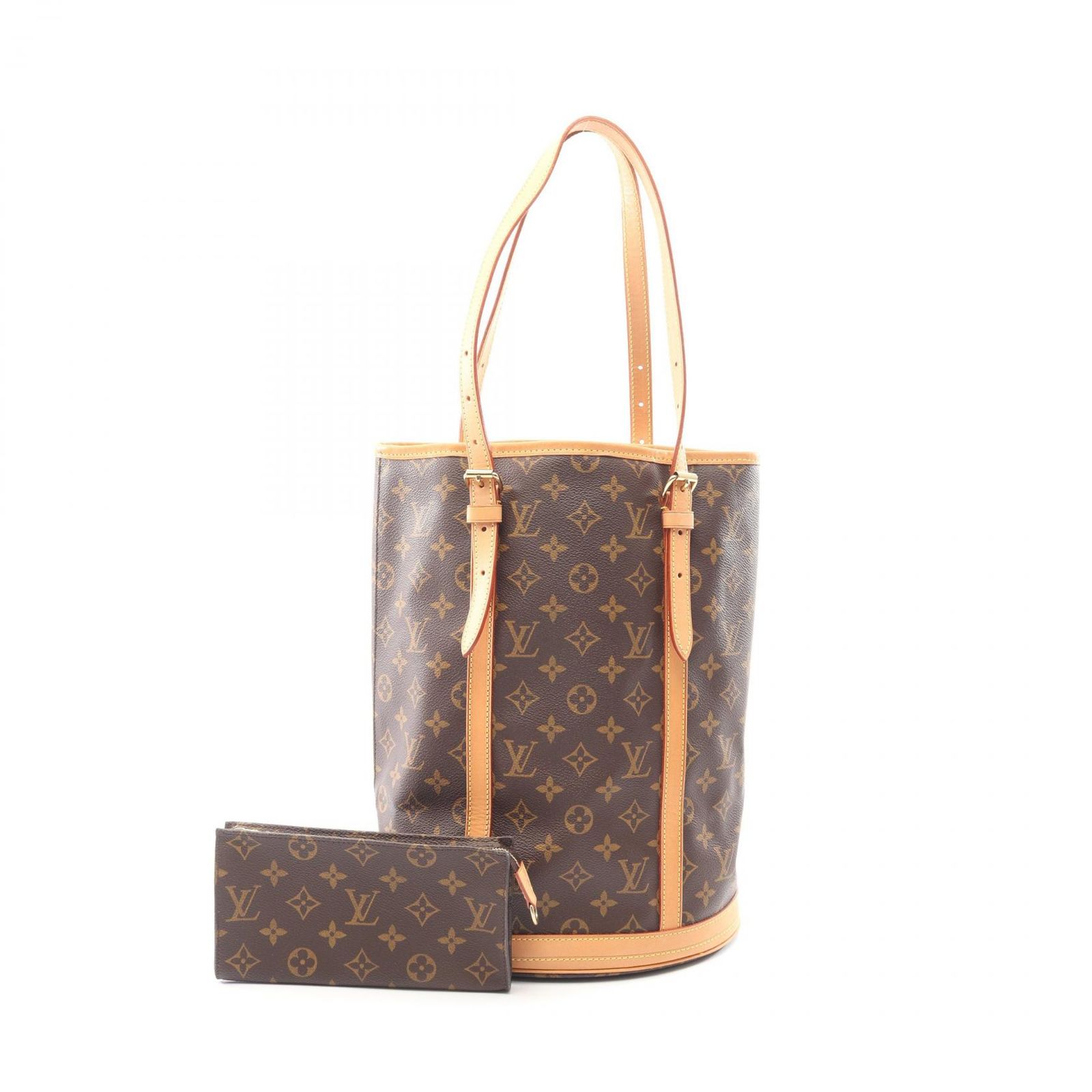 ルイ・ヴィトン LOUIS VUITTON ショルダーバッグ バケットGM M42236 PVCコーティングキャンバス レザー バケットGM レディース Used B