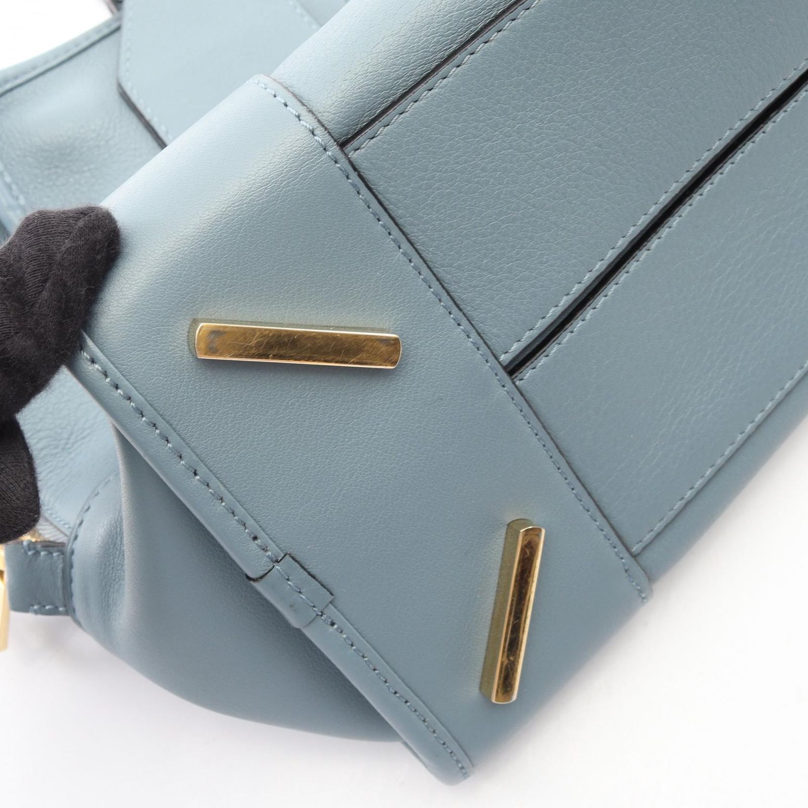 ロエベ LOEWE ハンドバッグ アマソナ36 2WAY ブルーグレー レザー アマソナ36 レディース Used A ロエベ LOEWE ハンドバッグ アマソナ36 2WAY ブルーグレー レザー アマソナ36 レディース Used A
