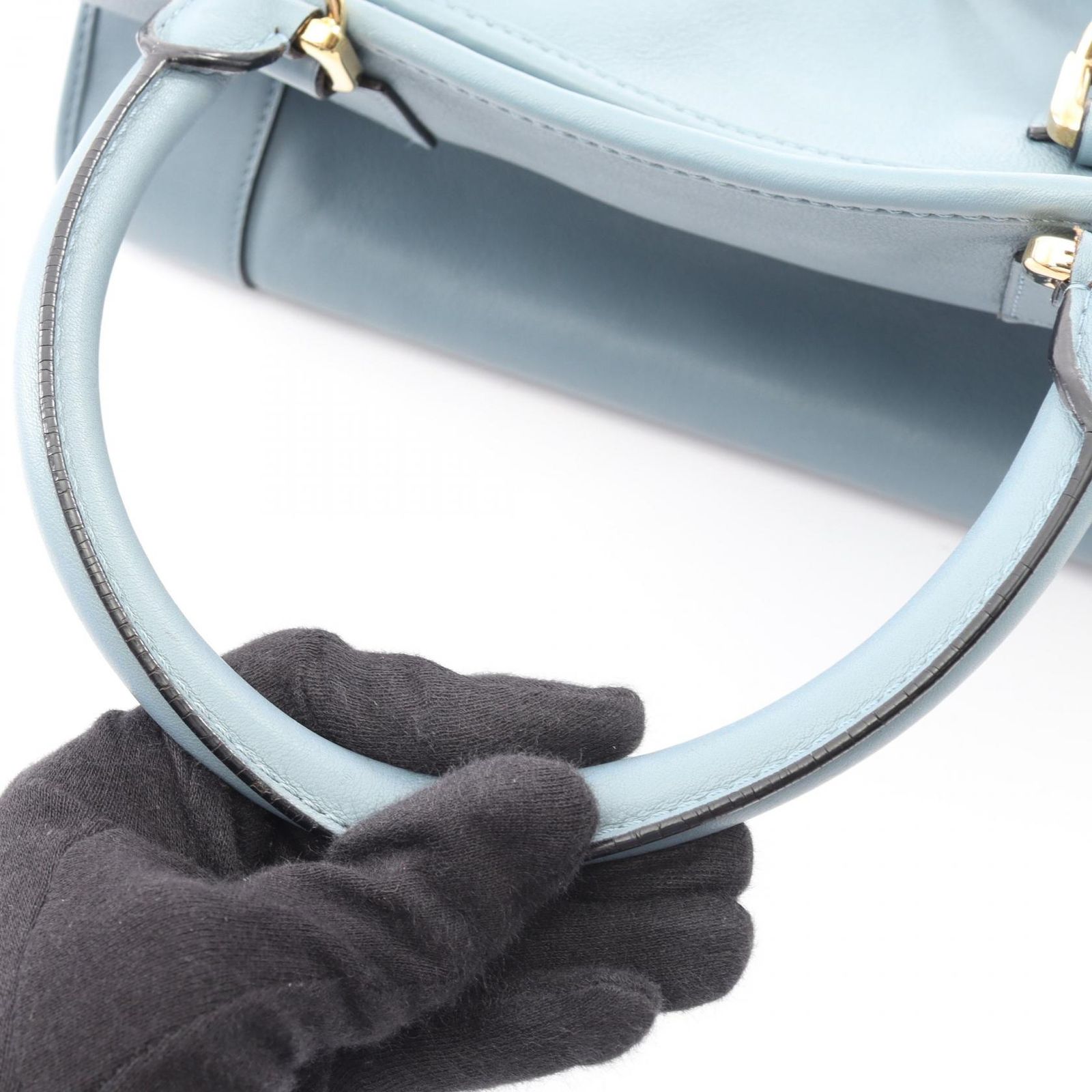 ロエベ LOEWE ハンドバッグ アマソナ36 2WAY ブルーグレー レザー アマソナ36 レディース Used A ロエベ LOEWE ハンドバッグ アマソナ36 2WAY ブルーグレー レザー アマソナ36 レディース Used A