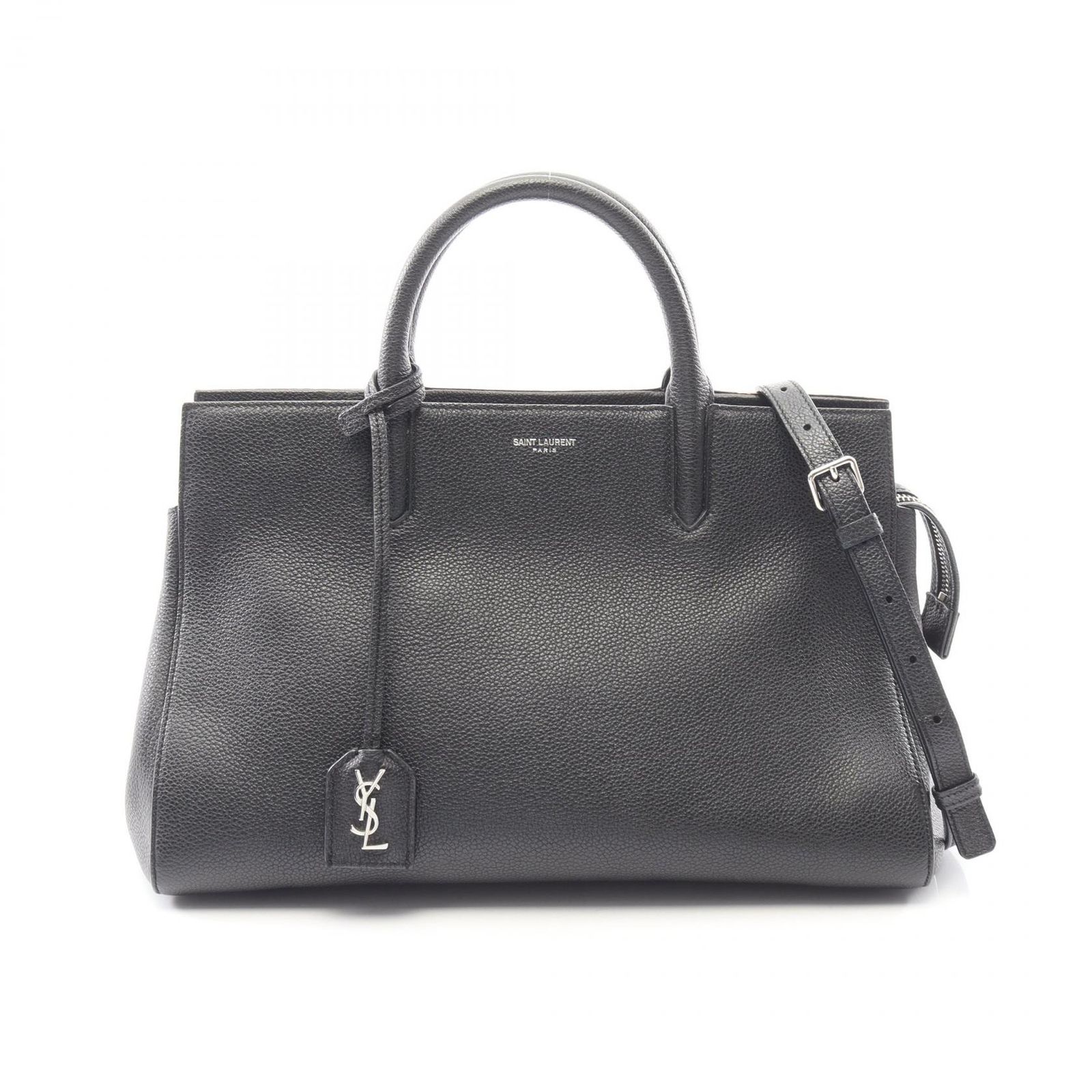 サンローランパリ SAINT LAURENT PARIS ハンドバッグ カバ リヴゴーシュ 2WAY 400413-0915 ブラック レザー カバ・リヴゴーシュ ハンドバッグ レディース Used B