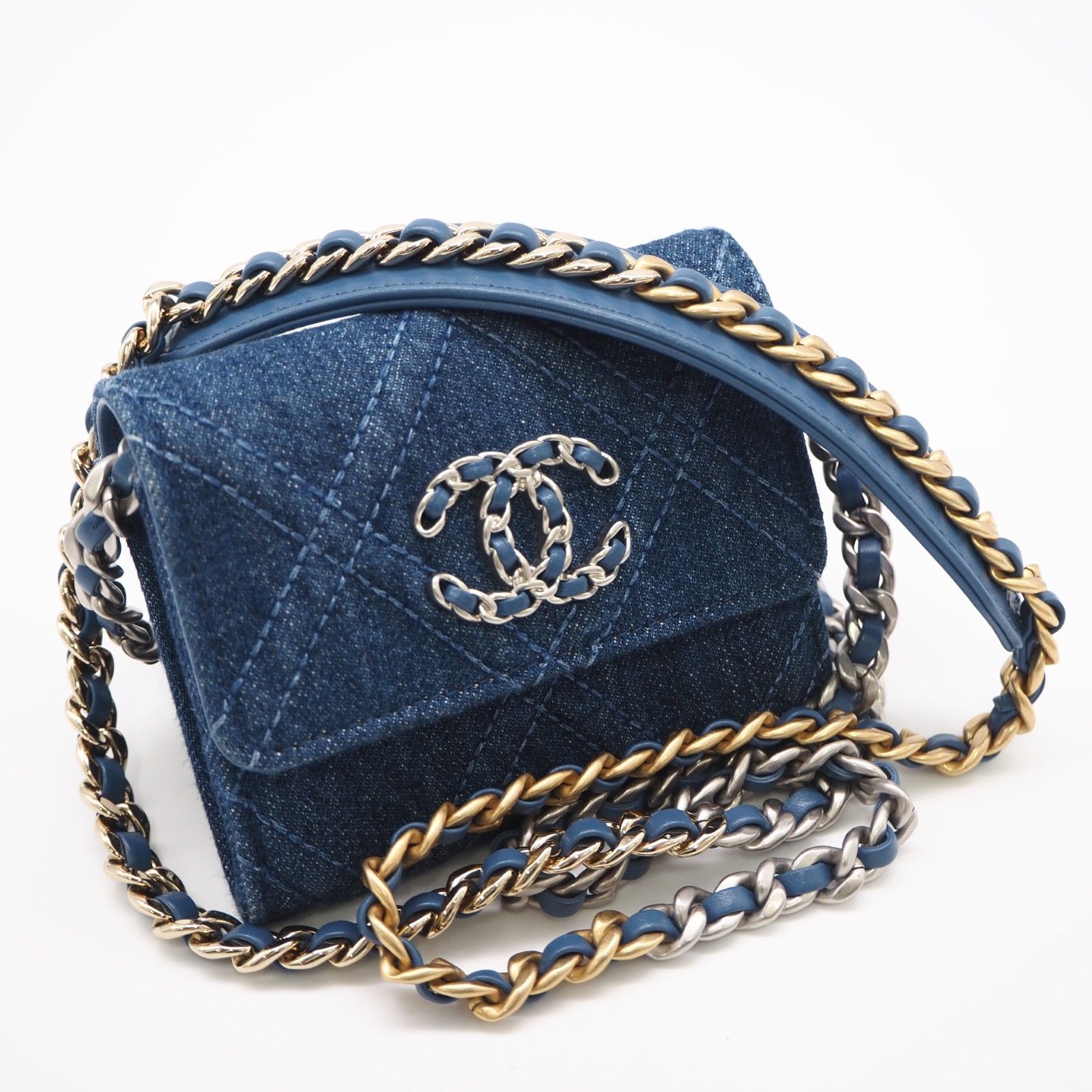 ☆3日以内返品可☆ 極美品 CHANEL シャネル シャネル19 デニム ミニ
