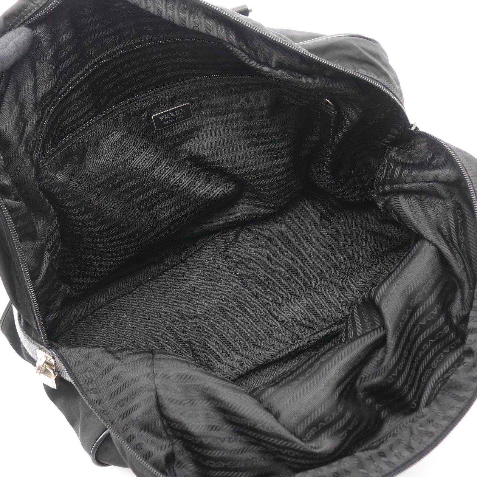 プラダ PRADA ボストンバッグ VIAGGIO VS0069 ブラック ナイロン レザー ブリーフケース ユニセックス Used B プラダ PRADA ボストンバッグ VIAGGIO VS0069 ブラック ナイロン レザー ブリーフケース ユニセックス Used B