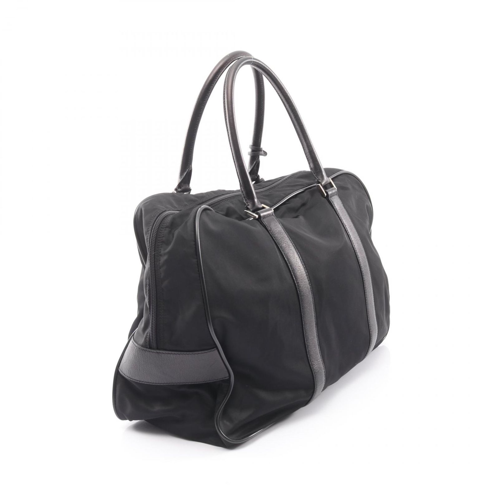 プラダ PRADA ボストンバッグ VIAGGIO VS0069 ブラック ナイロン レザー ブリーフケース ユニセックス Used B プラダ PRADA ボストンバッグ VIAGGIO VS0069 ブラック ナイロン レザー ブリーフケース ユニセックス Used B