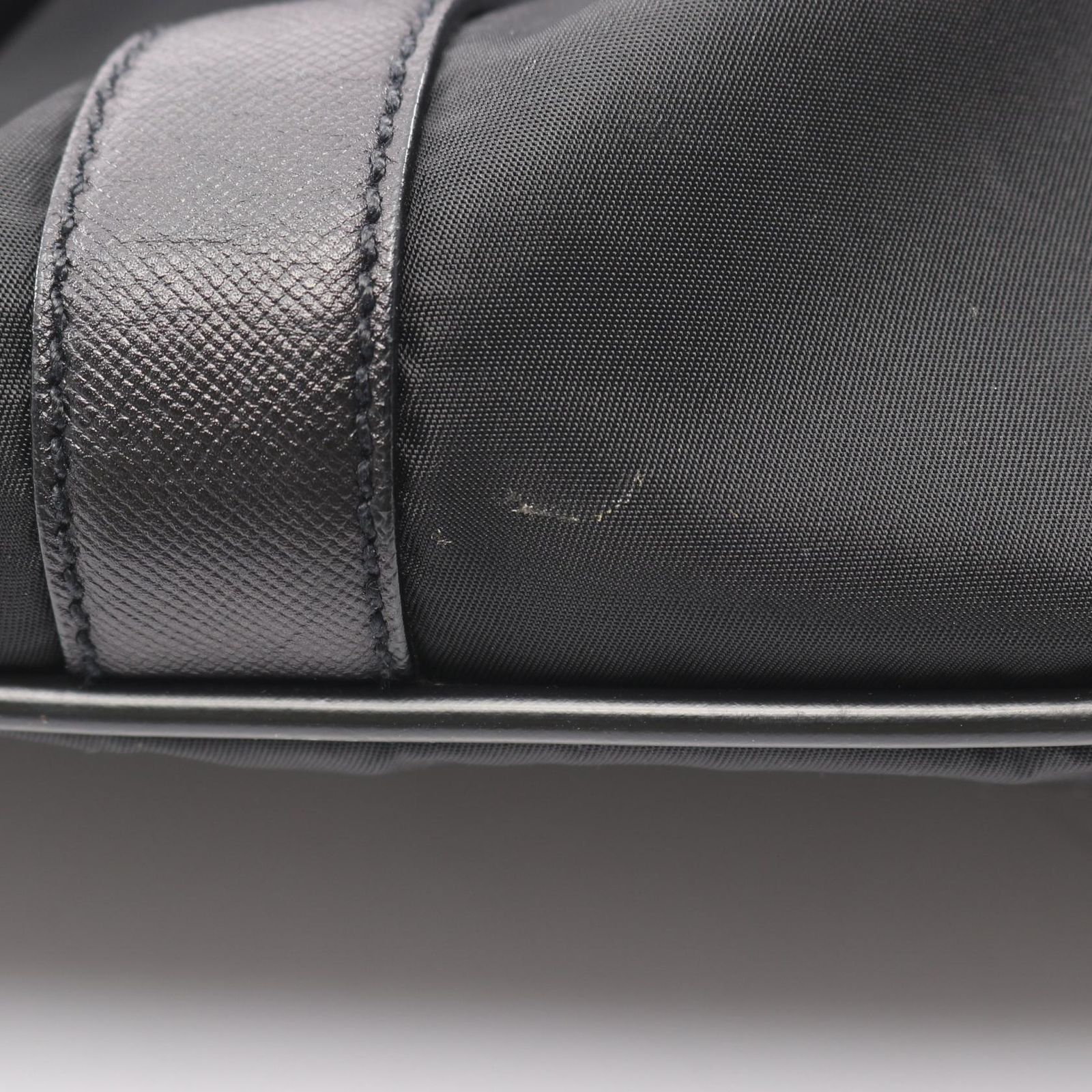 プラダ PRADA ボストンバッグ VIAGGIO VS0069 ブラック ナイロン レザー ブリーフケース ユニセックス Used B プラダ PRADA ボストンバッグ VIAGGIO VS0069 ブラック ナイロン レザー ブリーフケース ユニセックス Used B
