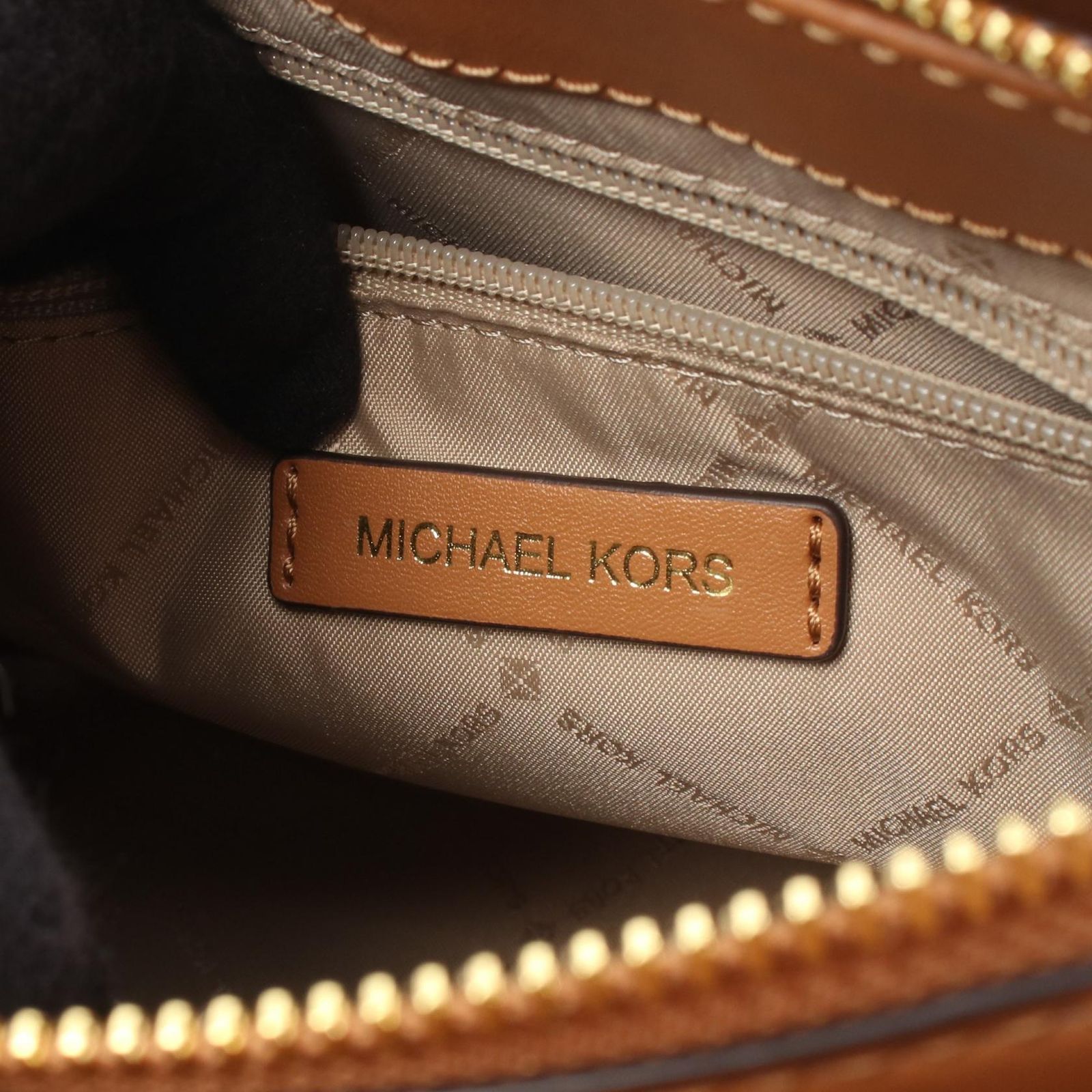 マイケルコース Michael Kors ハンドバッグ Emilia Small Satchel 2WAY ベージュ/ブラウン レザー 2wayショルダー レディース Used A マイケルコース Michael Kors ハンドバッグ Emilia Small Satchel 2WAY ベージュ/ブラウン レザー 2wayショルダー レディース Used A