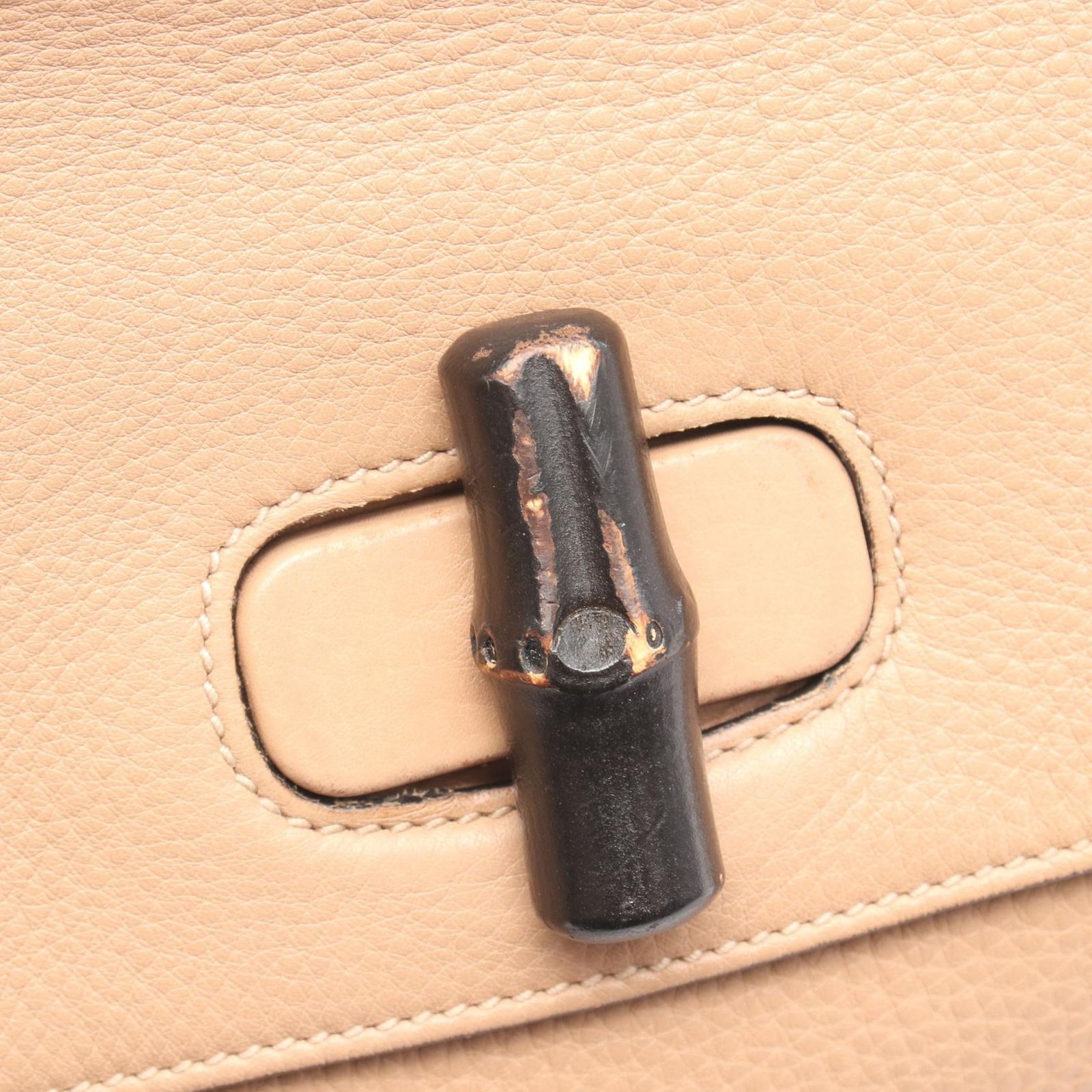 グッチ GUCCI ハンドバッグ バンブー デイリー 2WAY 370830 ブラウン レザー バンブー デイリー 2wayショルダー レディース Used B