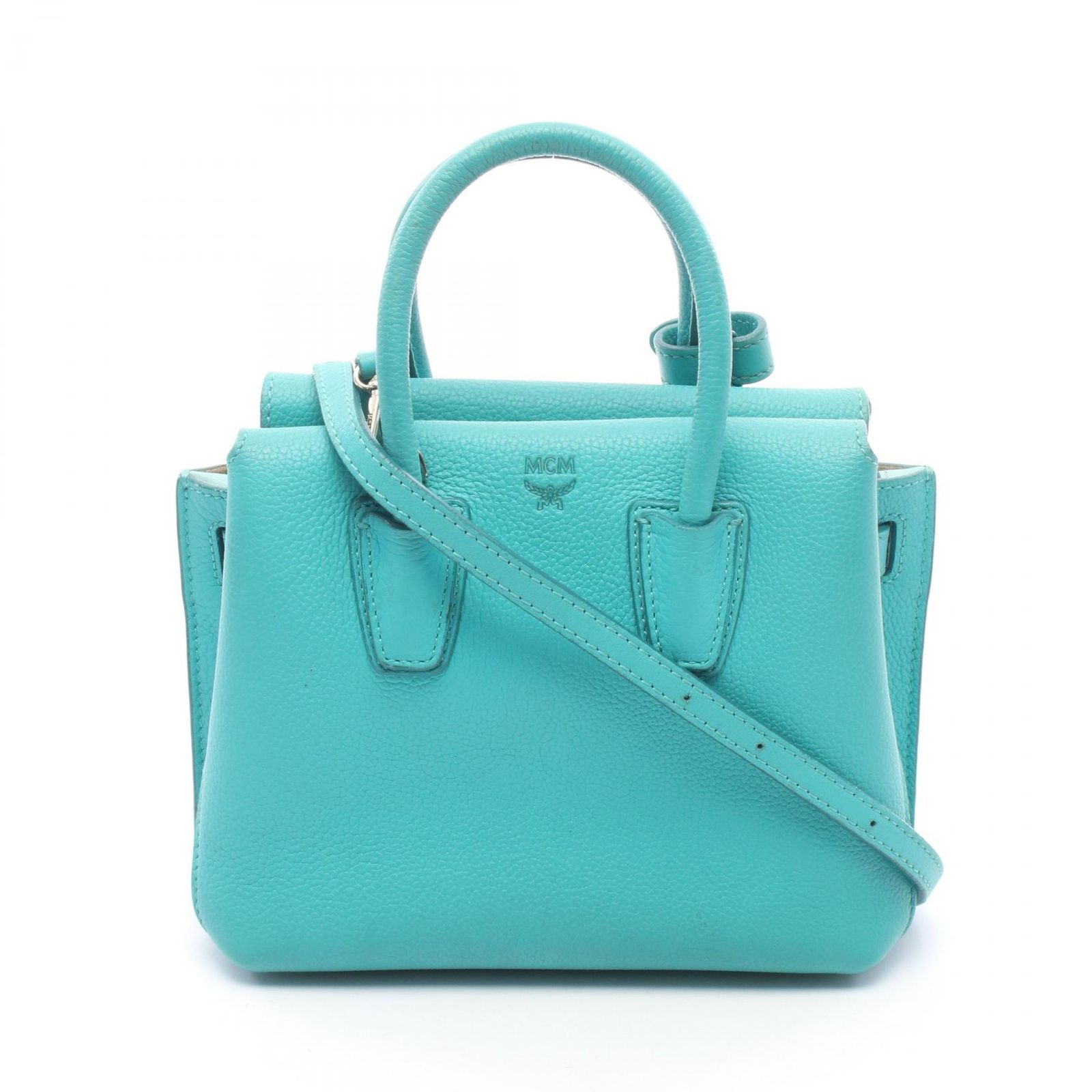 エム・シー・エム MCM ハンドバッグ MILLA ミラ 2WAY グリーン レザー 2wayショルダー レディース Used B