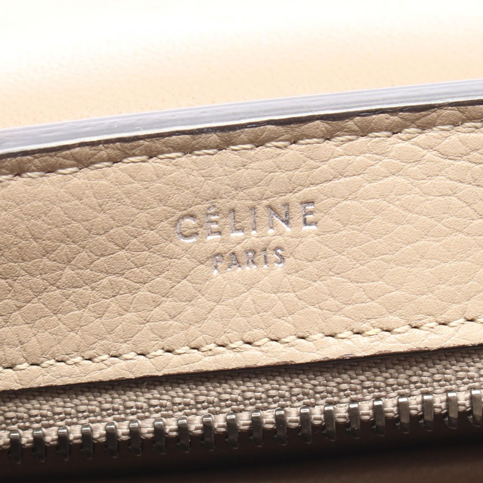 セリーヌ CELINE ハンドバッグ トラペーズ スモール 2WAY 174683 ベージュ レザー スウェード トラペーズ スモール レディース Used B