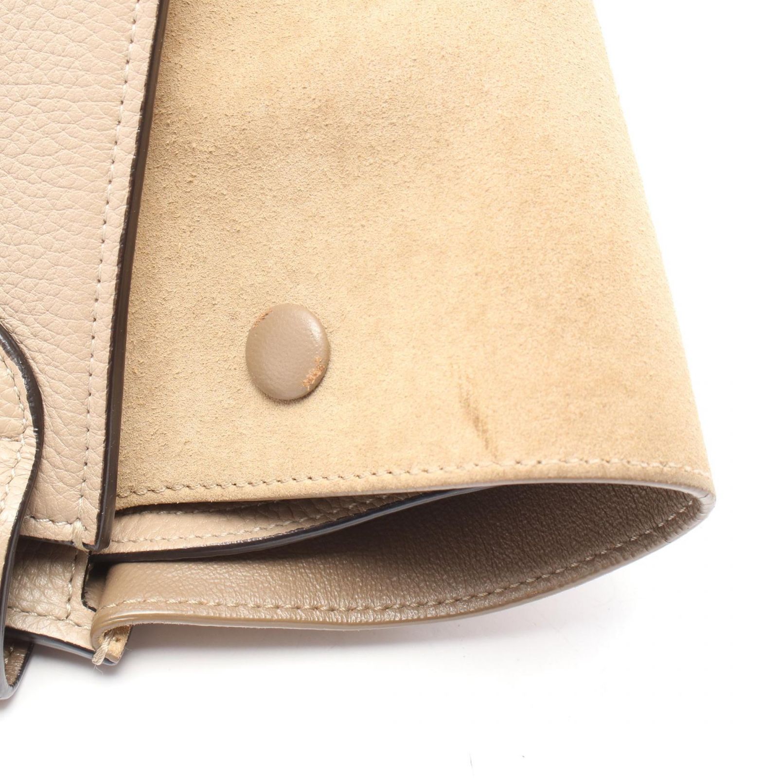 セリーヌ CELINE ハンドバッグ トラペーズ スモール 2WAY 174683 ベージュ レザー スウェード トラペーズ スモール レディース Used B