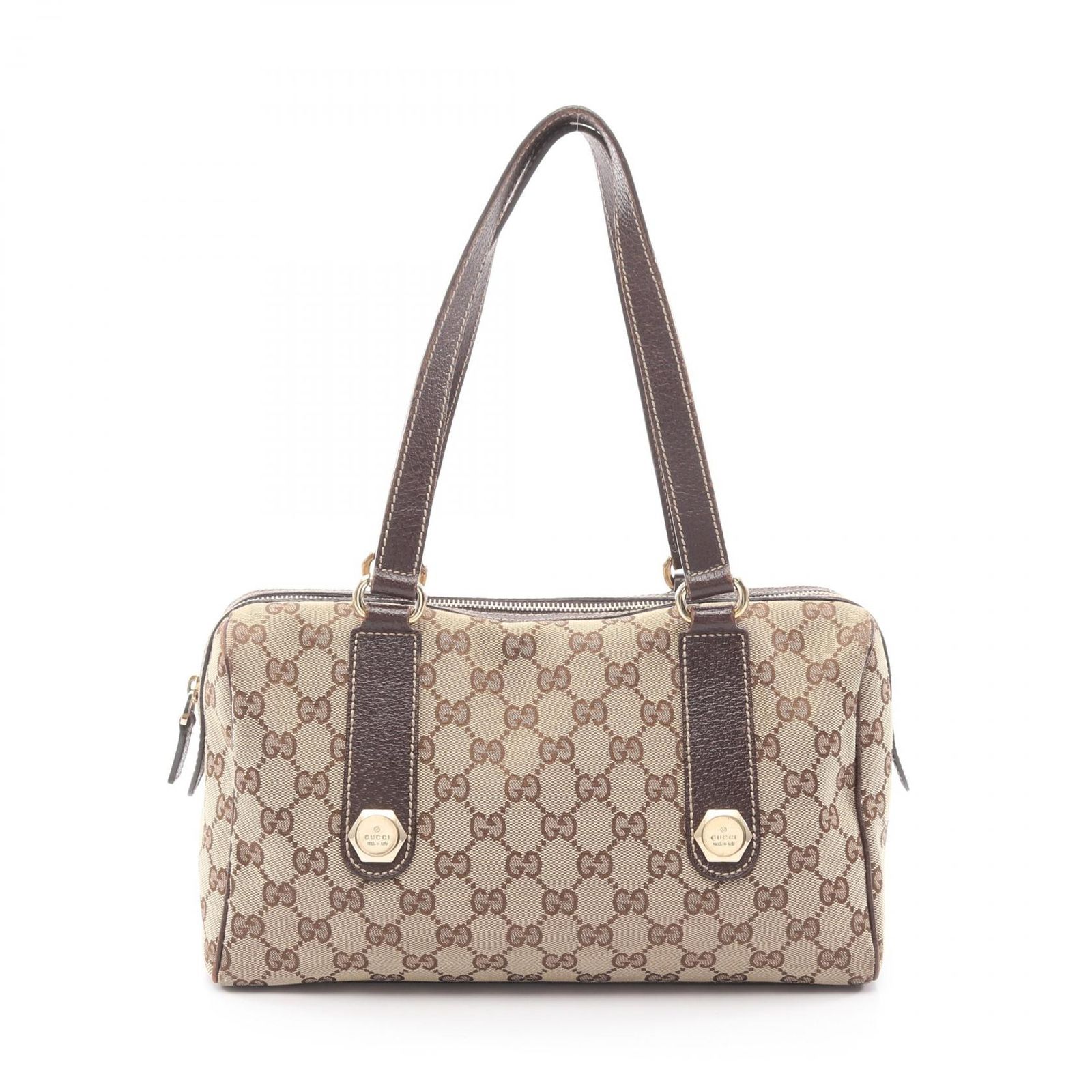 グッチ GUCCI ハンドバッグ GGキャンバス 152457 ベージュ キャンバス レザー ミニボスト ン レディース Used B