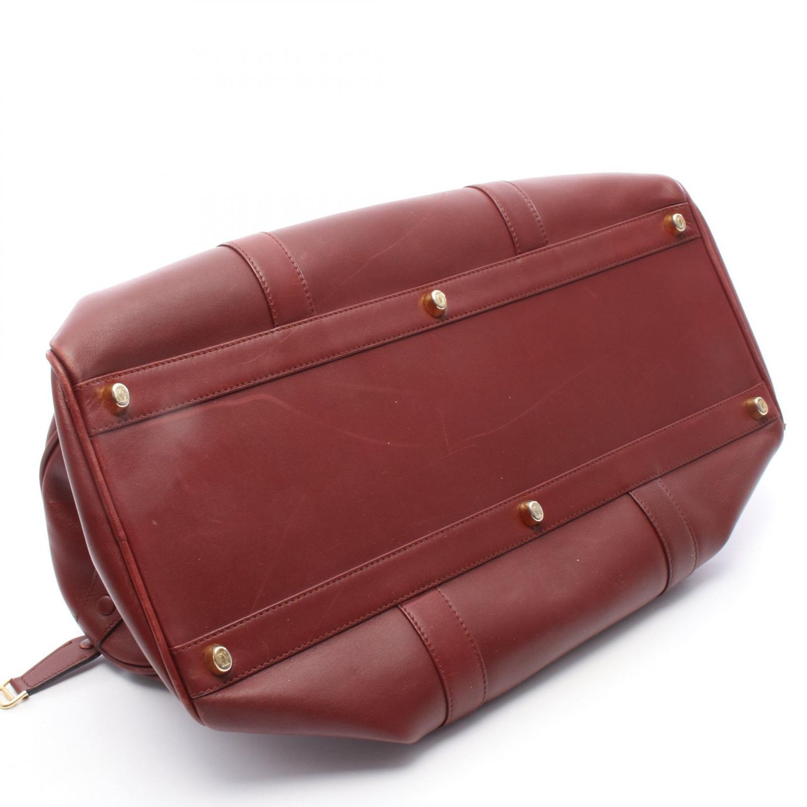 カルティエ CARTIER ボストンバッグ マストライン ボルドー レザー マスト ボストン レディース Used B カルティエ CARTIER ボストンバッグ マストライン ボルドー レザー マスト ボストン レディース Used B