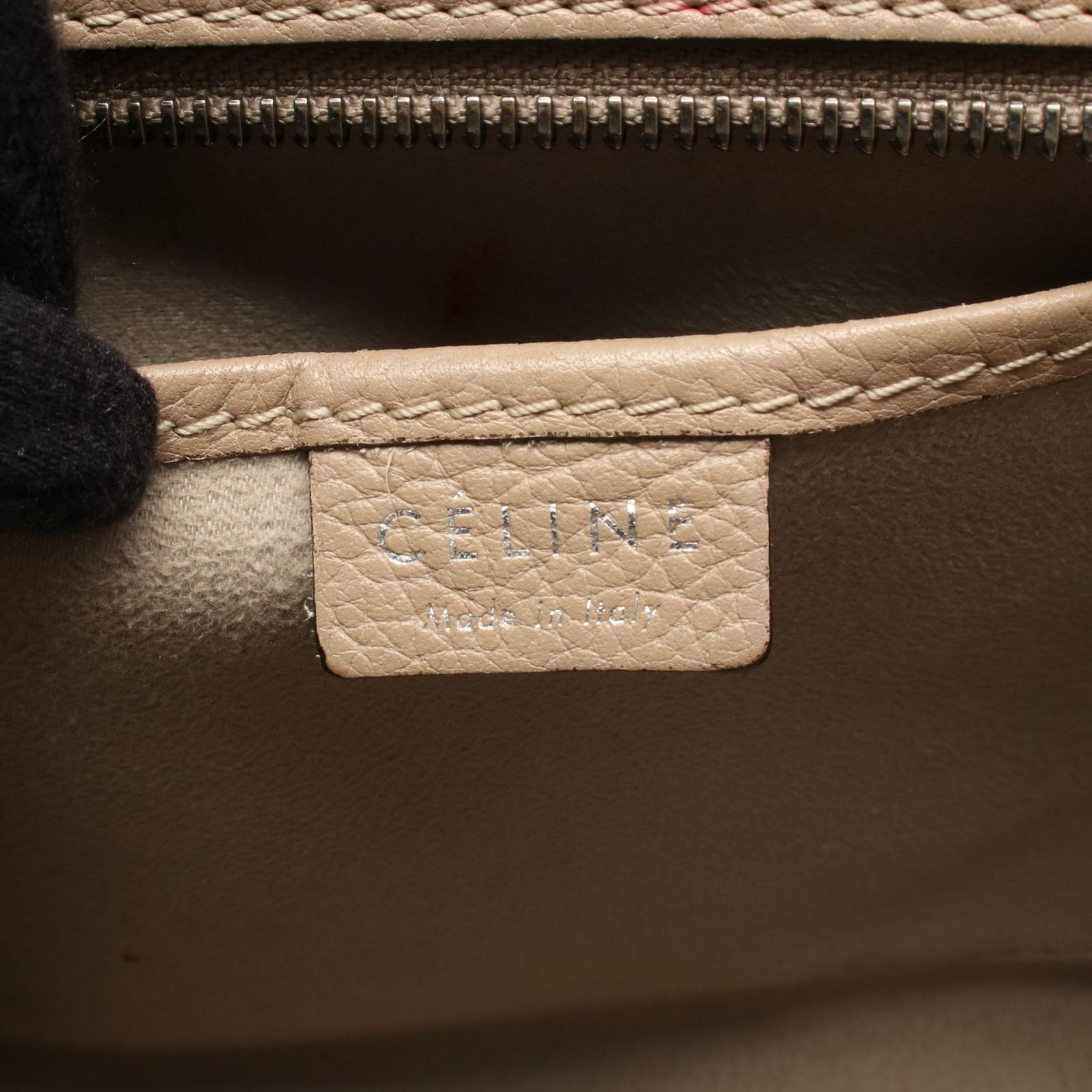セリーヌ CELINE ハンドバッグ ラゲージ ナノショッパー 2WAY 168243 グレージュ レザー ラゲージ ナノ ショッパー レディース Used B