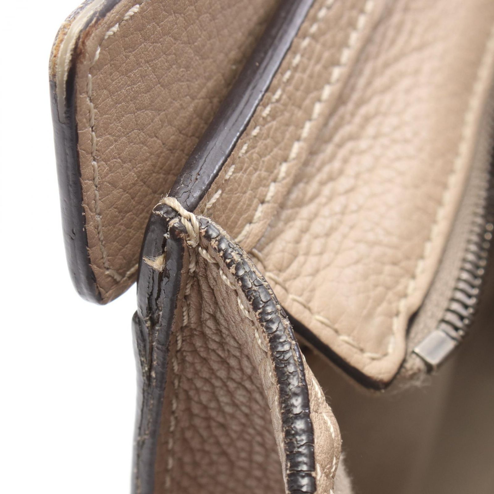 セリーヌ CELINE ハンドバッグ ラゲージ ナノショッパー 2WAY 168243 グレージュ レザー ラゲージ ナノ ショッパー レディース Used B
