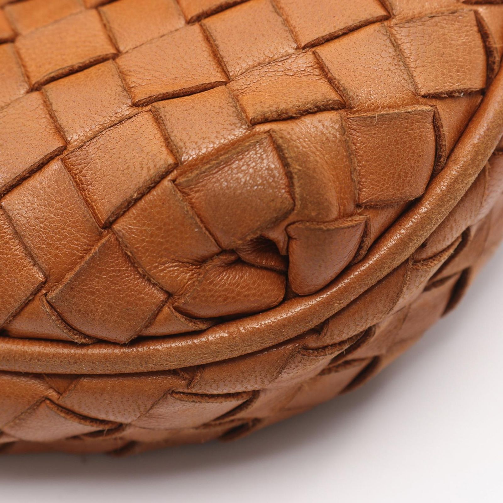 ボッテガヴェネタ BOTTEGA VENETA ショルダーバッグ イントレチャート ブラウン レザー ショルダーバッグ レディース Used B