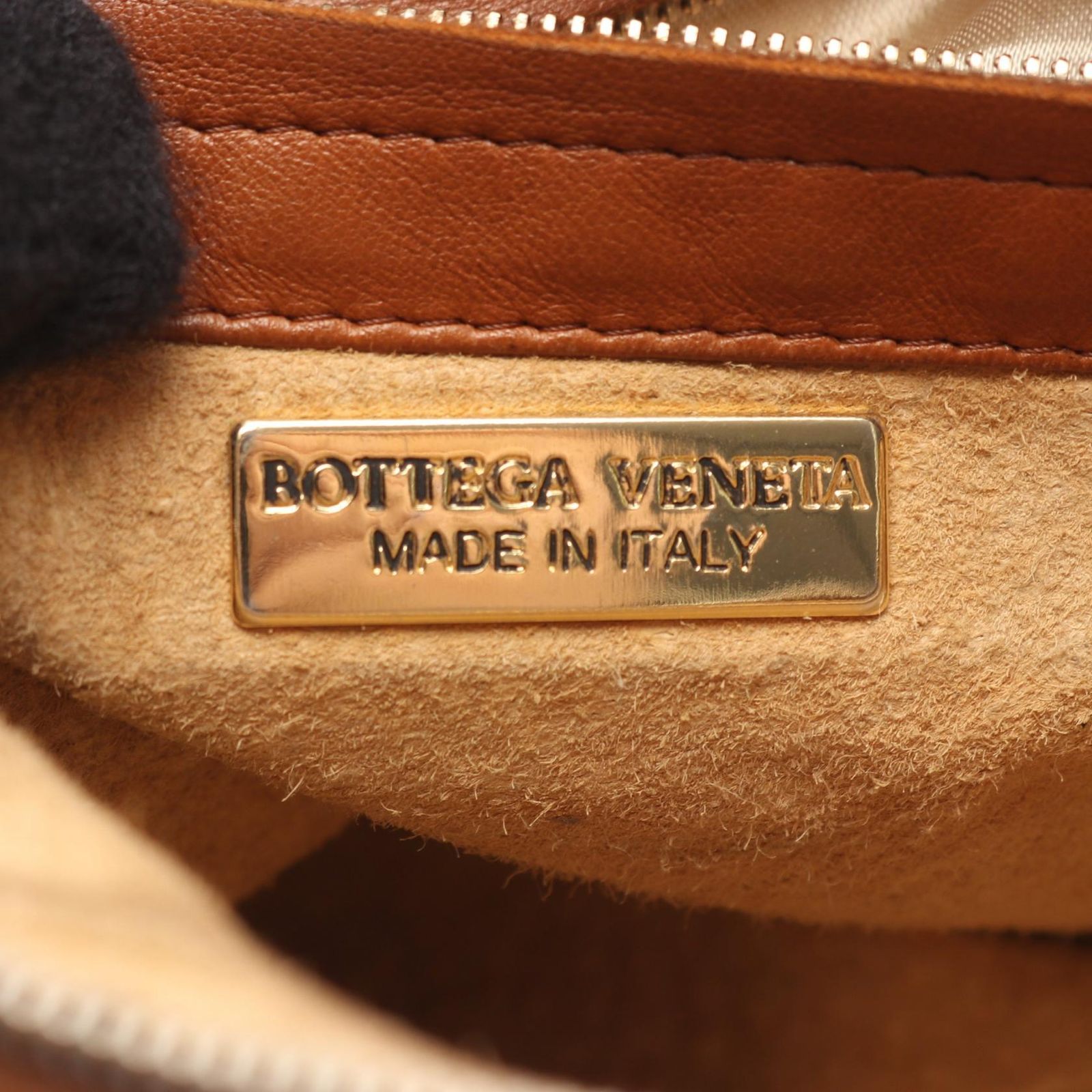 ボッテガヴェネタ BOTTEGA VENETA ショルダーバッグ イントレチャート ブラウン レザー ショルダーバッグ レディース Used B