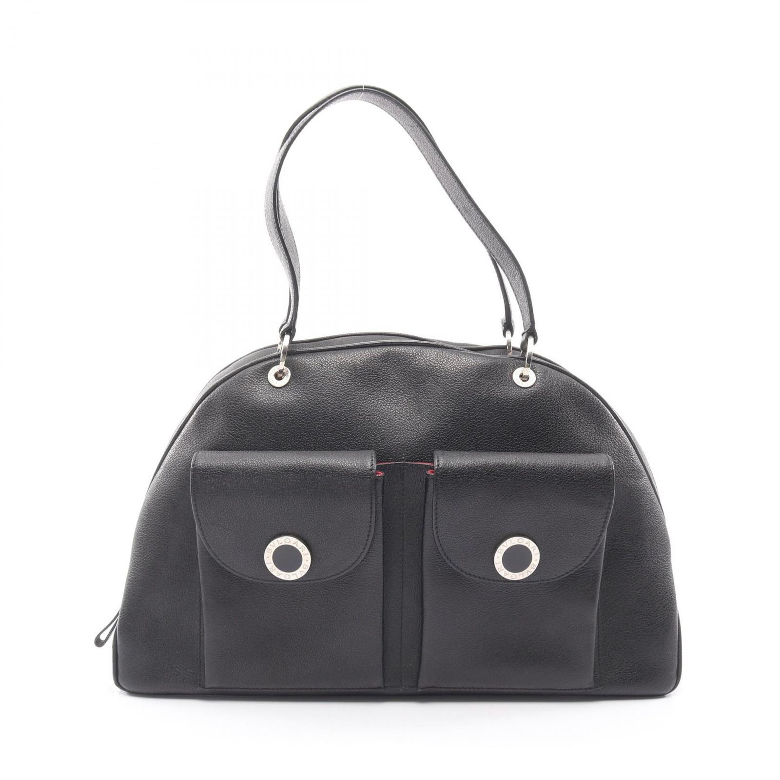 ブルガリ BVLGARI ハンドバッグ ブルガリブルガリ ブラック レザー ハンドバッグ レディース Used B