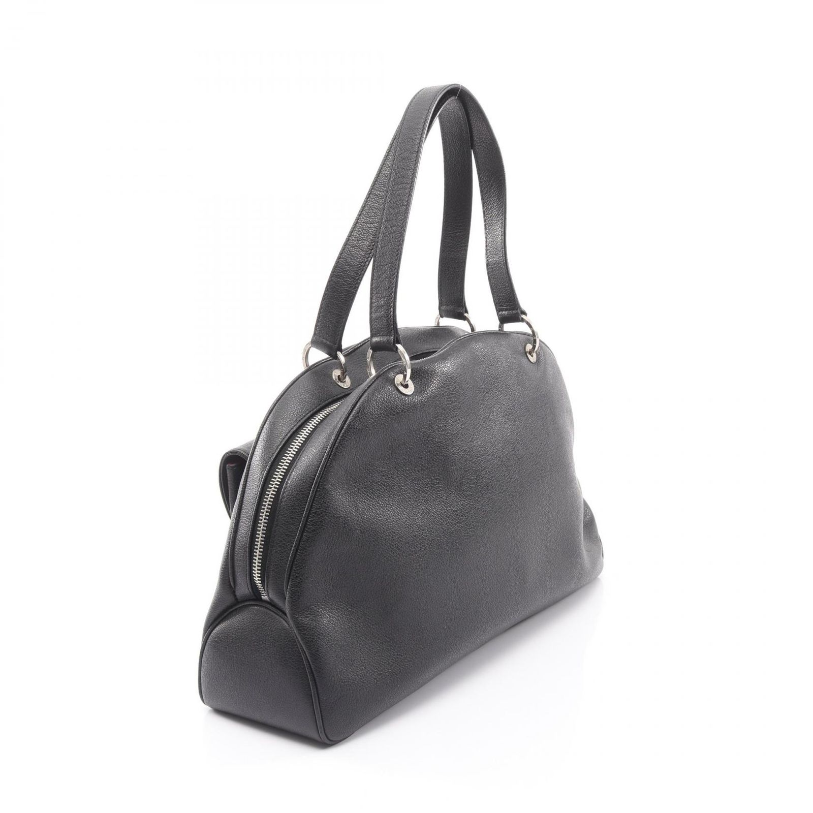 ブルガリ BVLGARI ハンドバッグ ブルガリブルガリ ブラック レザー ハンドバッグ レディース Used B