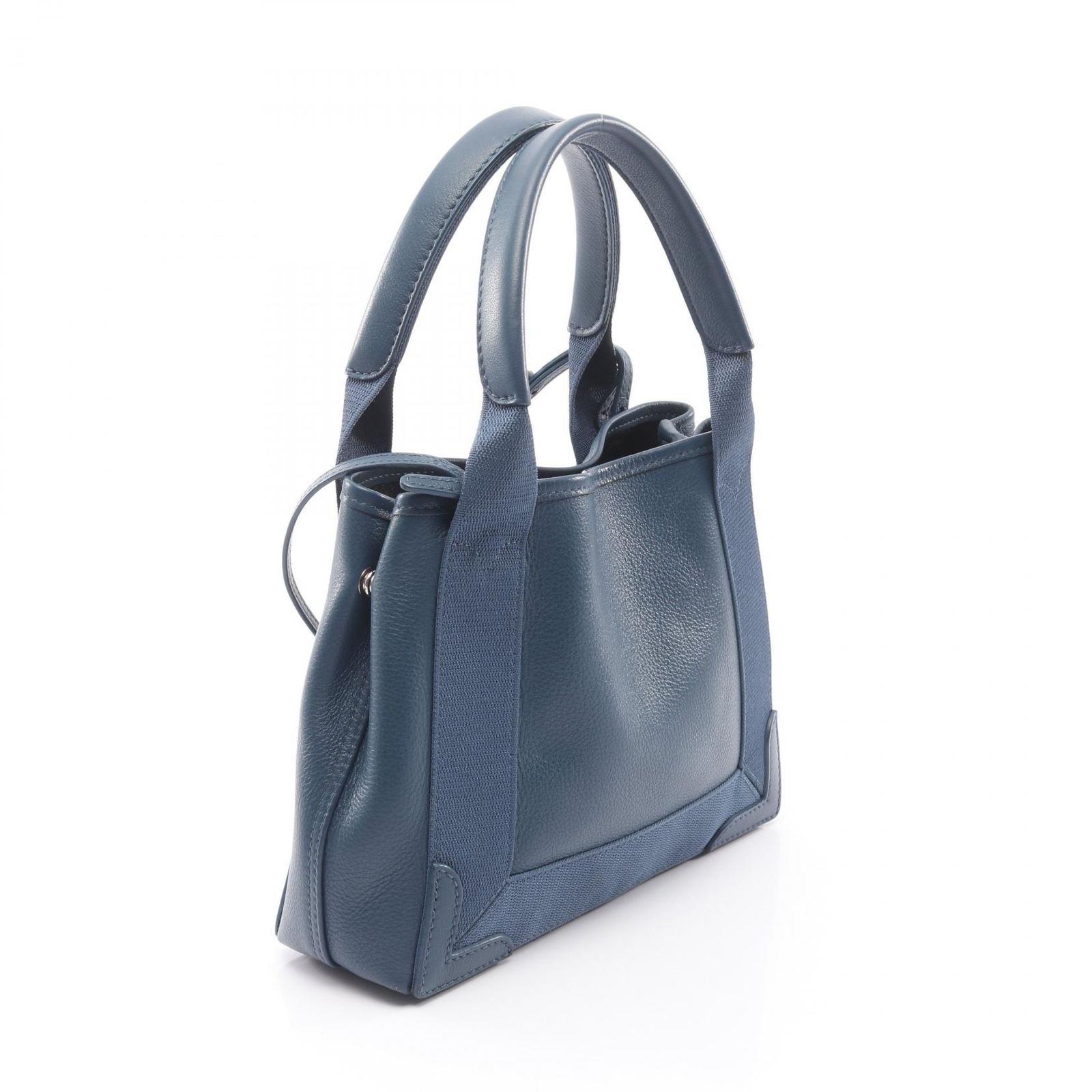 バレンシアガ BALENCIAGA ハンドバッグ ネイビーカバ XS 2WAY 390346 ネイビー レザー キャンバス ネイビーカバ XS レディース Used B バレンシアガ BALENCIAGA ハンドバッグ ネイビーカバ XS 2WAY 390346 ネイビー レザー キャンバス ネイビーカバ XS レディース Used B