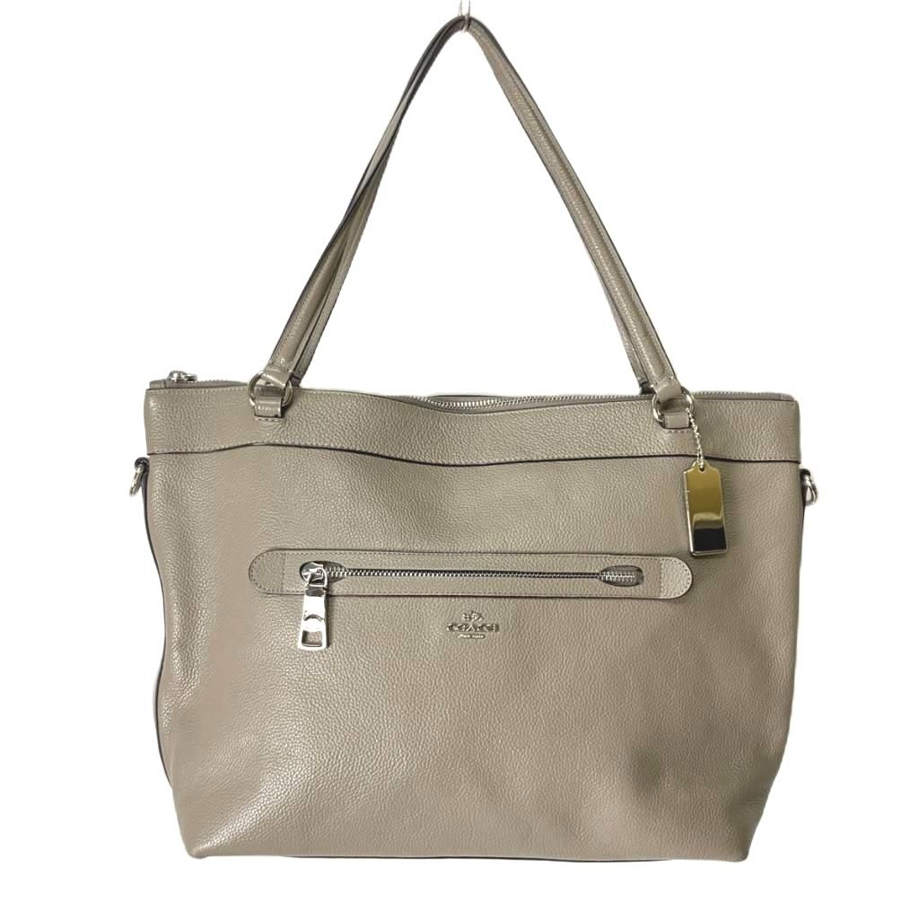 コーチ COACH 皮革 テイラートートバッグ ショルダーバッグ 2WAY ベージュ F54687