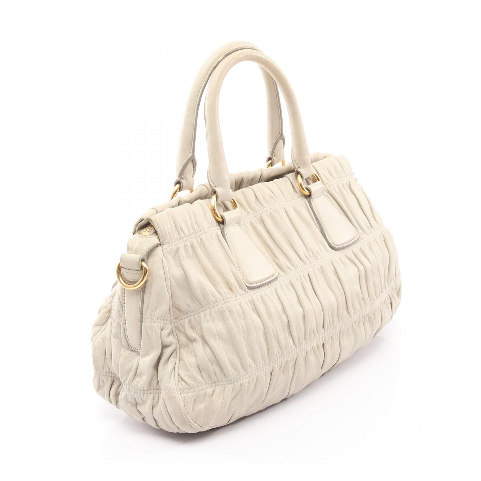 プラダ PRADA ハンドバッグ NAPPA GAUFRE' 2WAY ギャザー B1407M ライトグレー レザー ギャザー 2wayハンド レディース Used B プラダ PRADA ハンドバッグ NAPPA GAUFRE' 2WAY ギャザー B1407M ライトグレー レザー ギャザー 2wayハンド レディース Used B